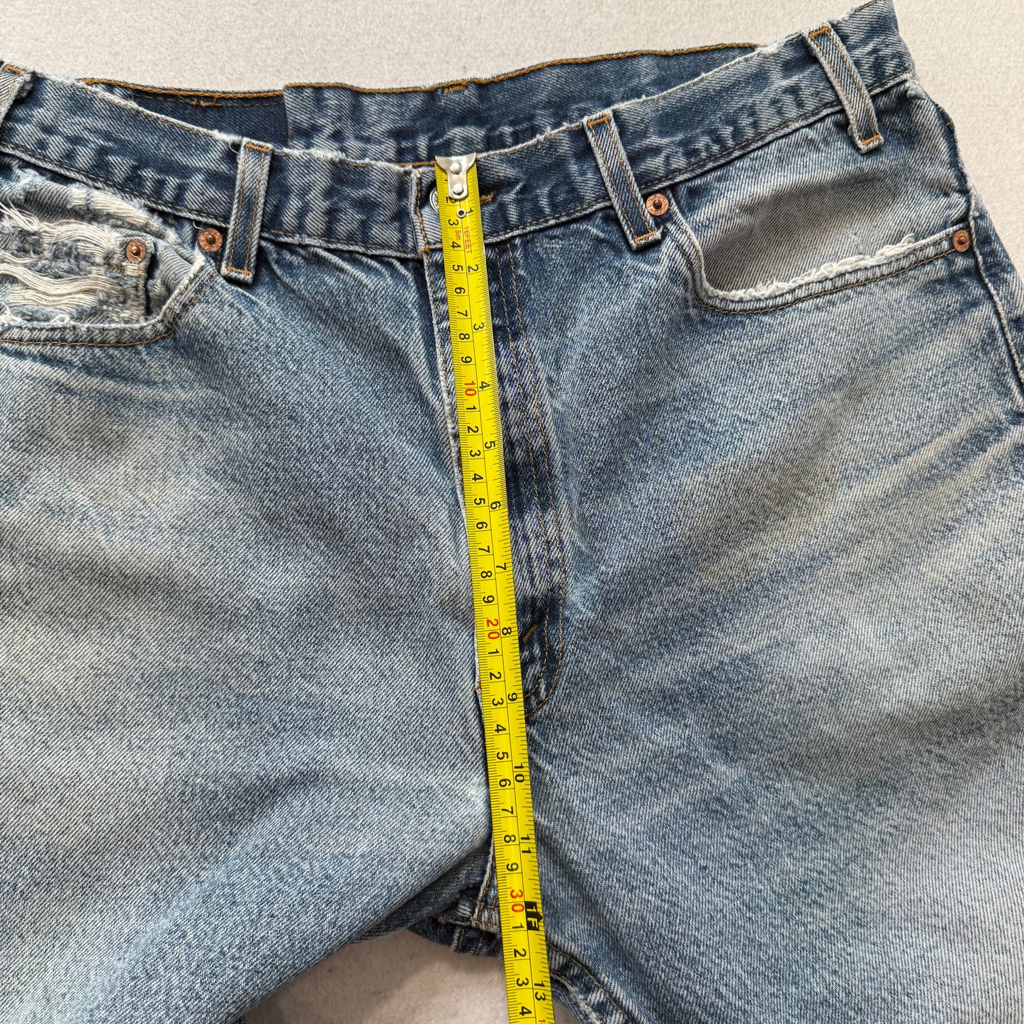 Levi Strauss & Co. 505 Men's Blue Denim Relaxed Fit Straight Leg Jeans Size 36