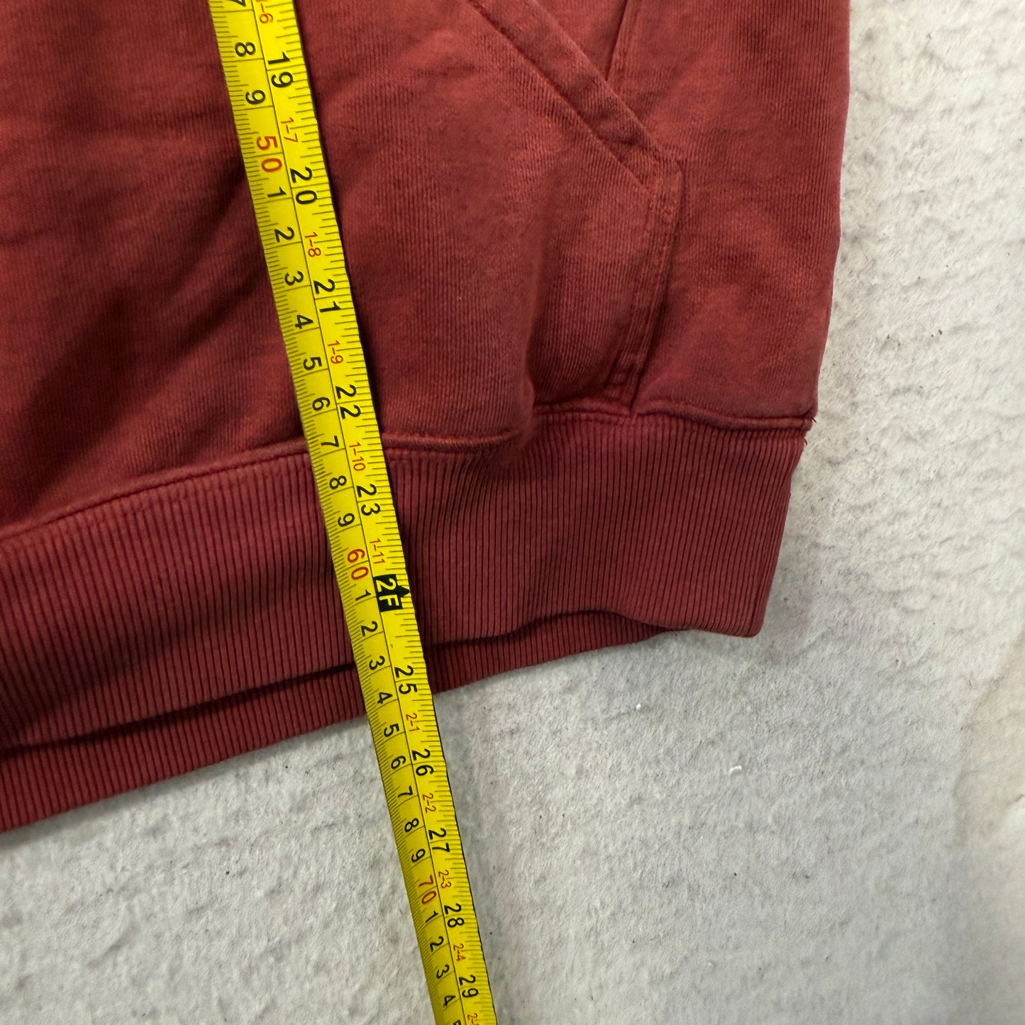 Columbia Sportswear Company Men's Red Brown Raglan Sleeve Hoodie Pocket Size M