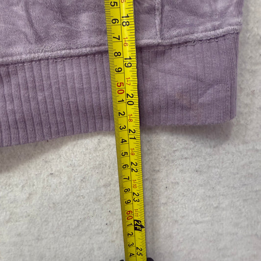 Juicy Couture Women's Lavender Velour Zip-Up Hoodie Pockets Casual Y2K Size M