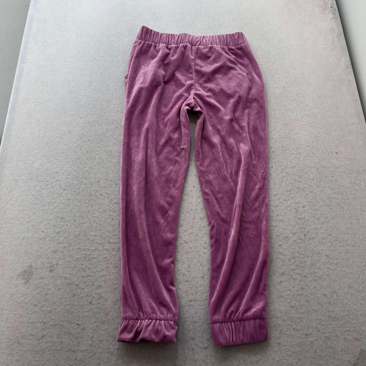 Juicy Couture Womens Mauve Velour Sweatpants Crown Logo Elastic Waist Size M