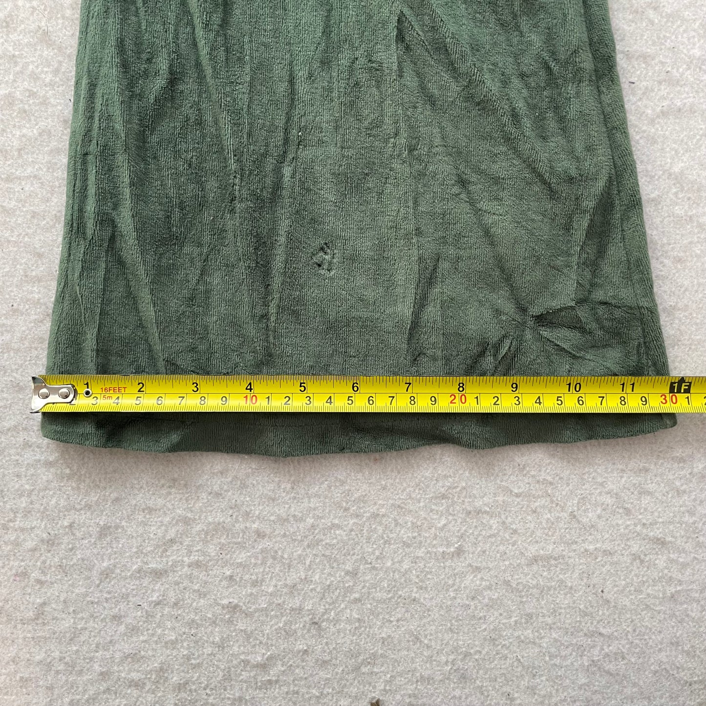 Juicy Couture Women's Dark Green Velour Flared Leg Track Pants Drawstring Size S