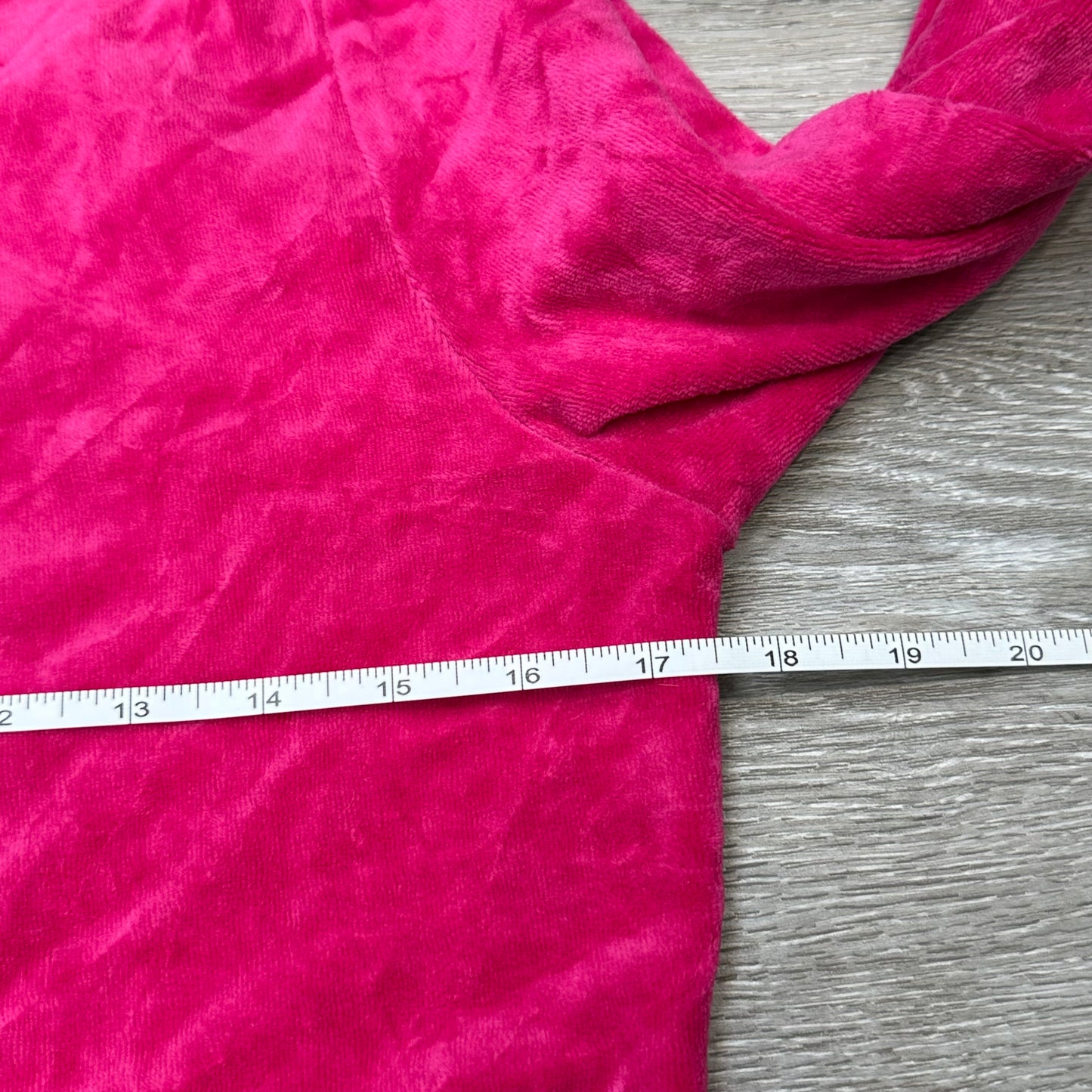 Juicy Couture Women's Hot Pink Velour Zip-Up Hoodie Loungewear Pocket Y2k Size M