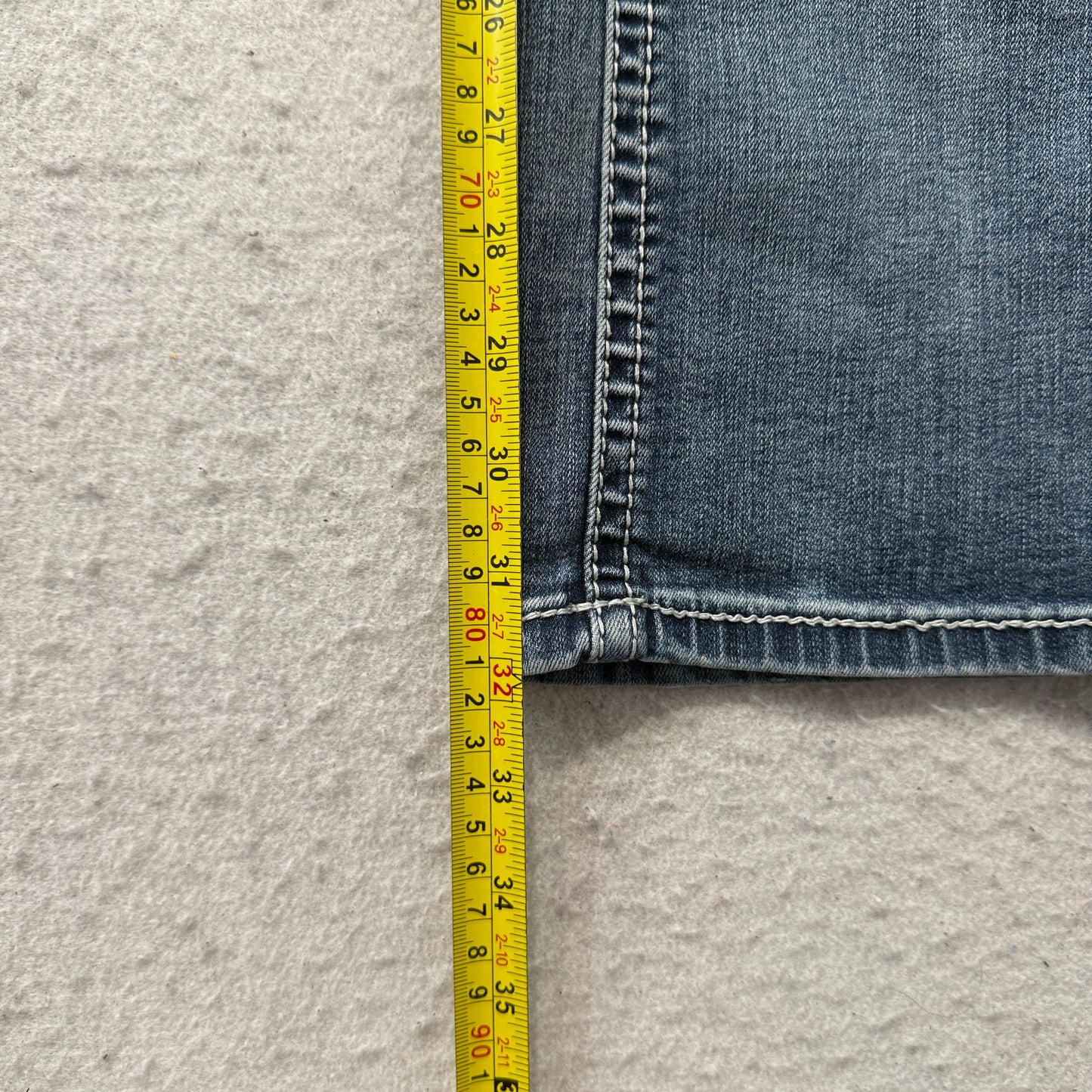 Grace Women's Blue Bootcut Denim Jeans Rhinestone Embelishement Classic Size 27