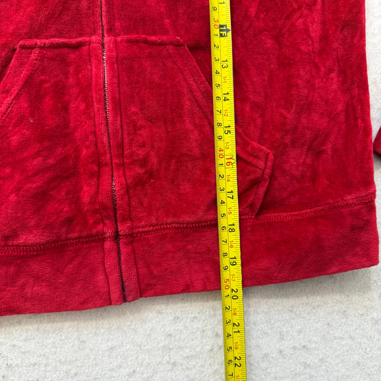 Juicy Couture Women Maroon Zip-Up Hoodie & Drawstring Pants Tracksuit Set Size S