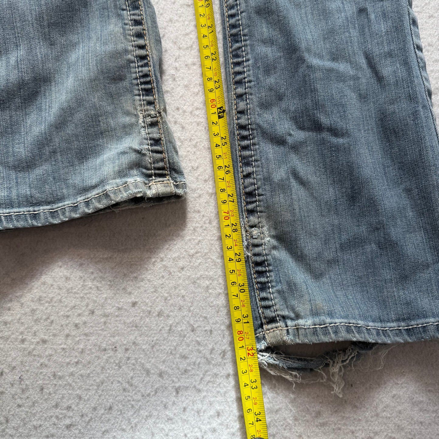 Ariat REAL Denim Women's Blue Faded Bootcut Jeans Embroidered Pockets Size 25