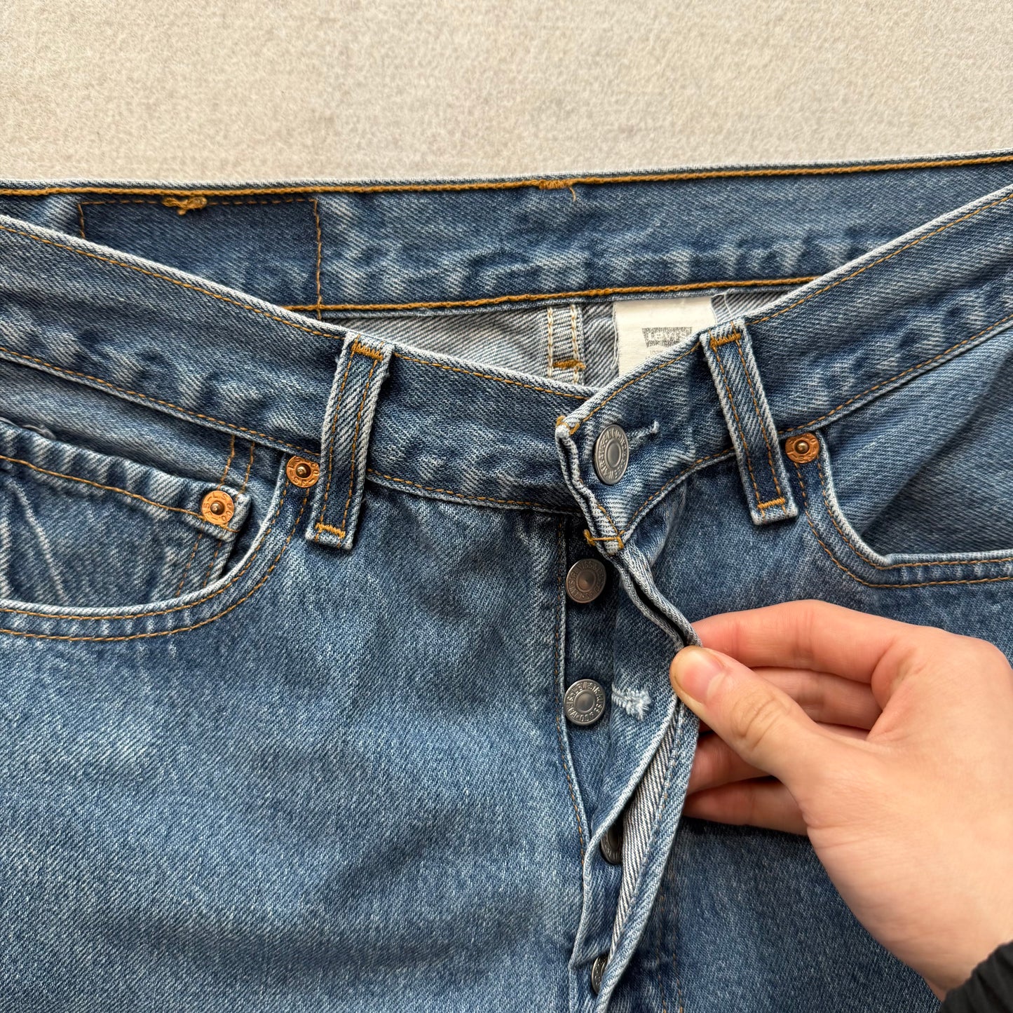 Levi's Strauss & Co. 501XX Men's Blue Straight Denim Jeans Button-Fly Size 30x38