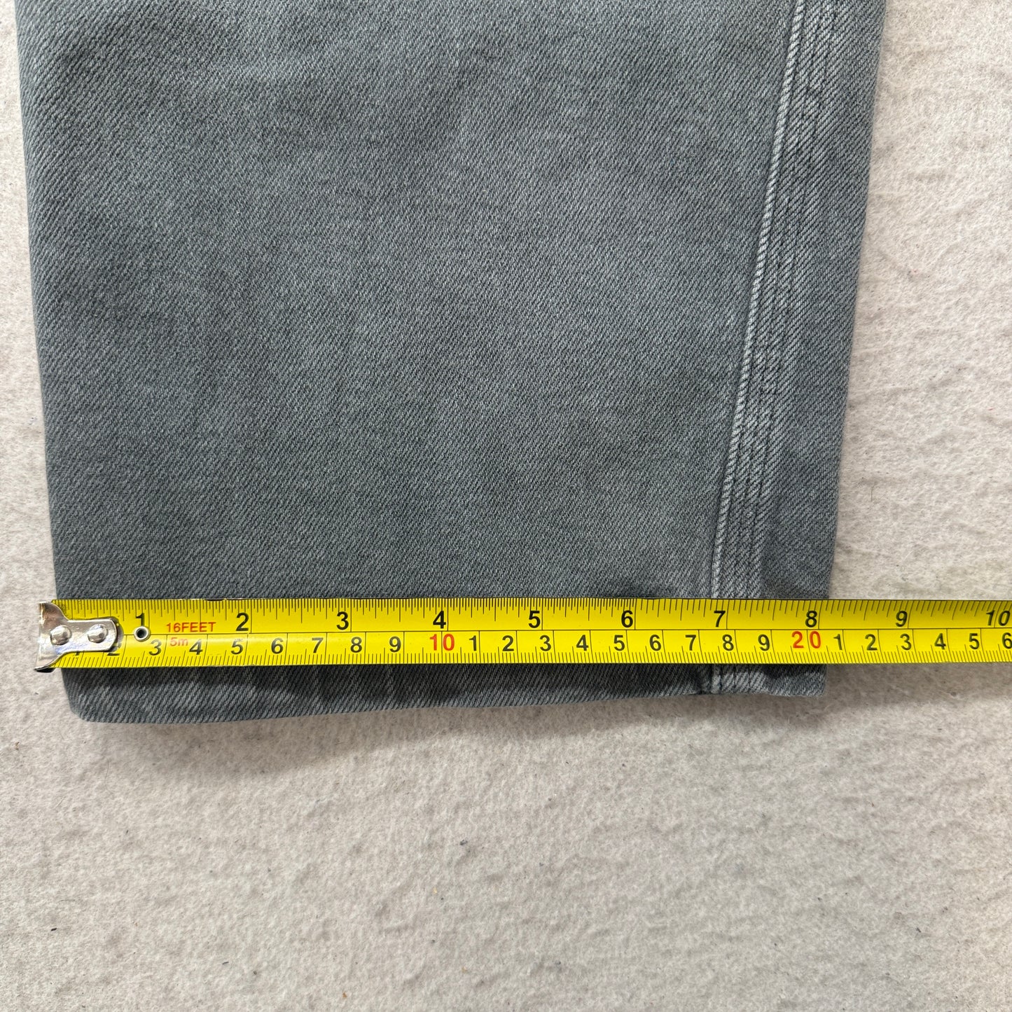 Hollister Men's Charcoal Gray Denim Double Knee Jeans Workwear Size W36xL32