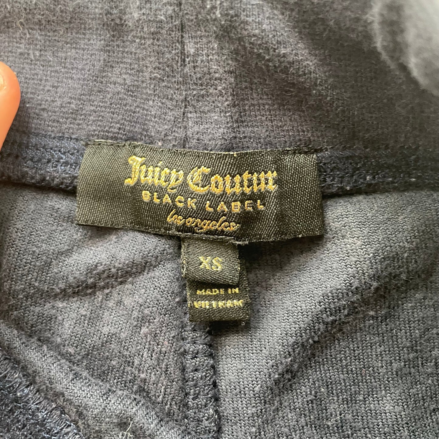 Juicy Couture Scottie Dogs Women Navy Velour Tracksuit Set Sequin Logo Size S/XS