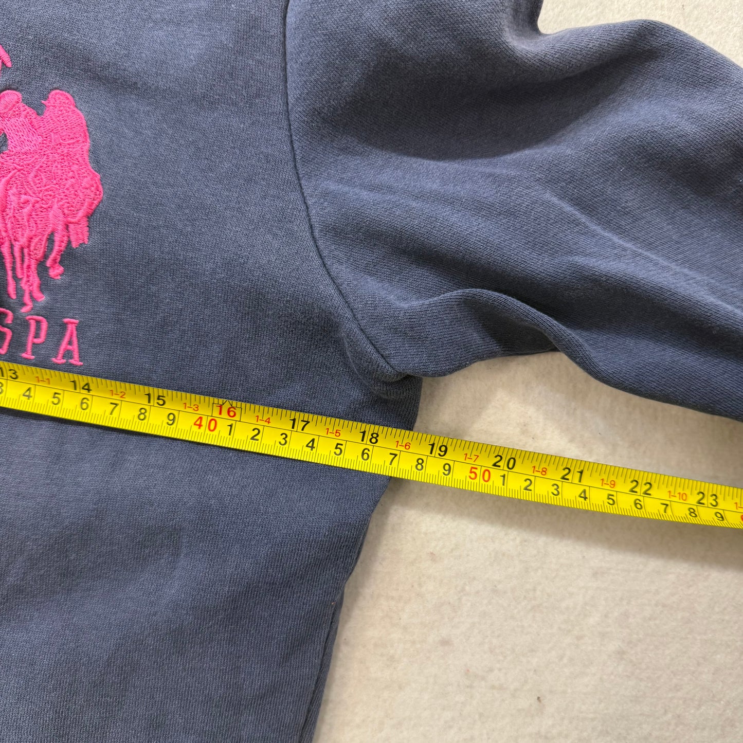 RARE FUR U.S. Polo Assn. Navy Blue Zip Up Logo Size S