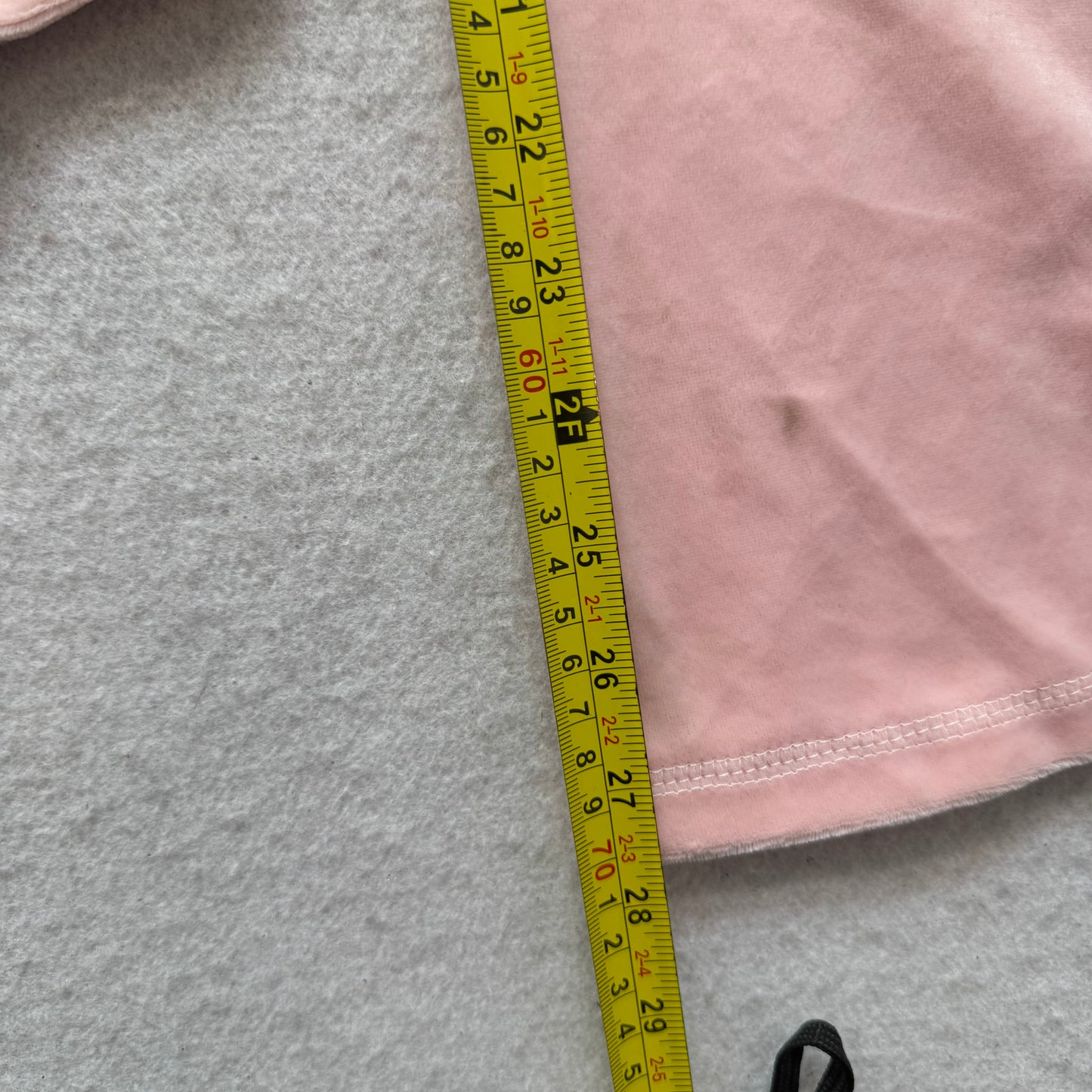 Juicy Couture Womens Pink Velour Flare Track Pant Loungewear Glitter Logo Size M