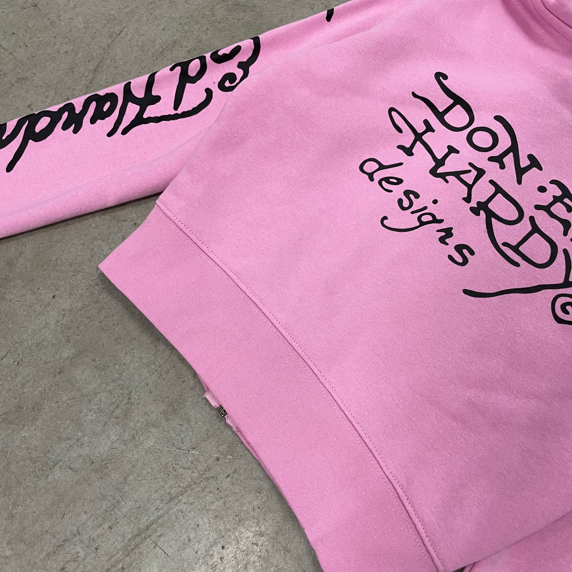 ED HARDY “Flying Skull” PINK CROPPED ZIP UP HOODIE - Clean Curriculums 