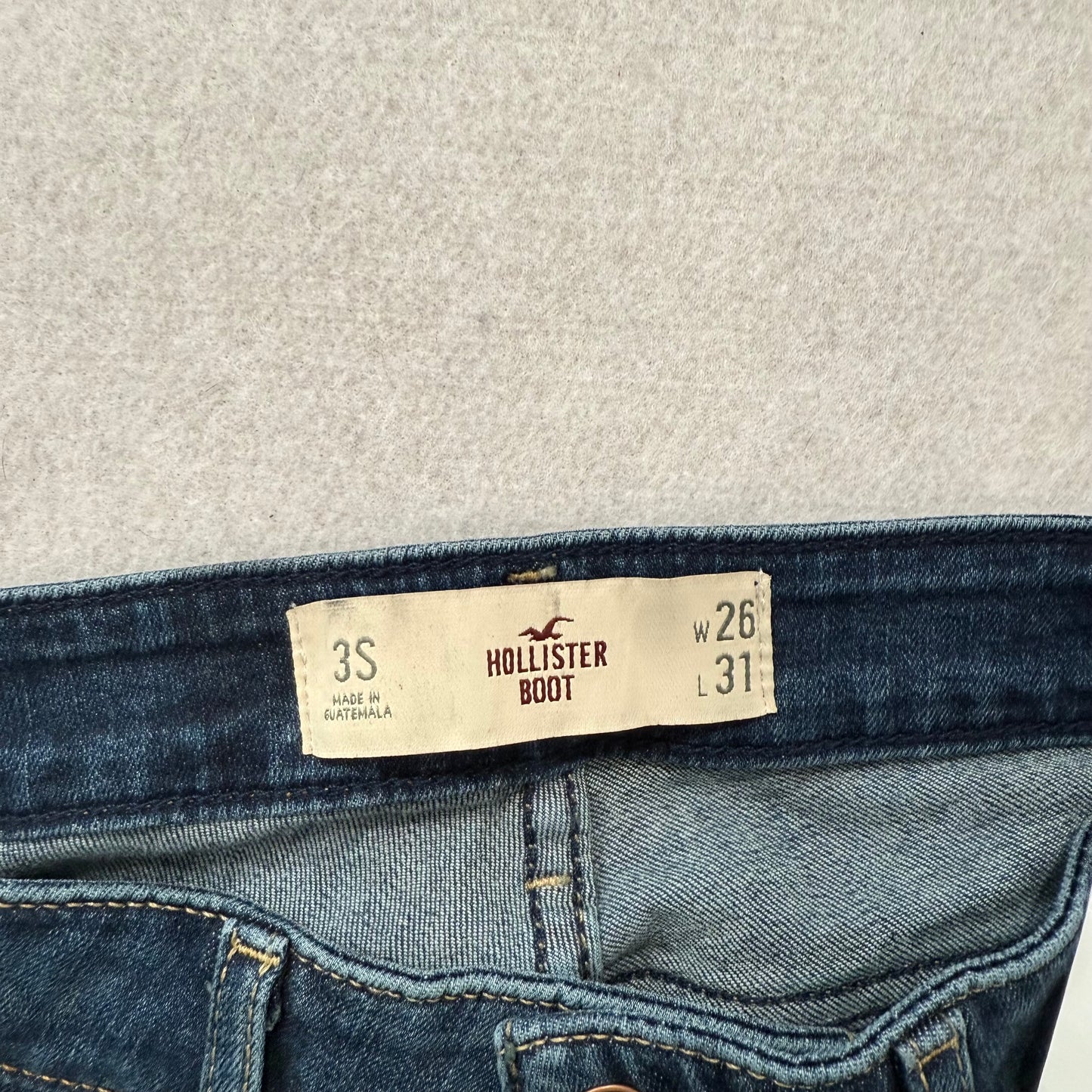 Hollister Low Rise Bootcut Dark Blue Denim Jeans Y2K NWT Size S