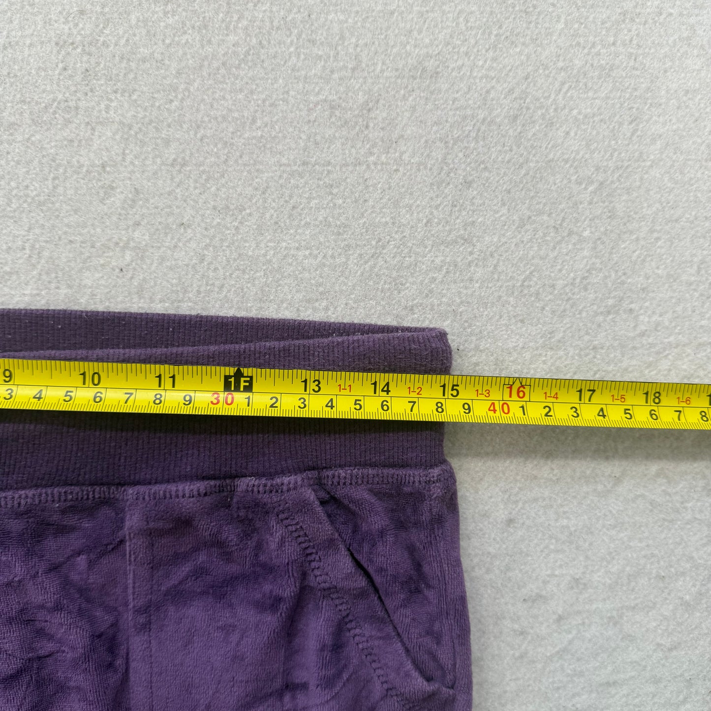 Juicy Couture Women's Purple Velour Flared Track Pant Pockets Preppy Y2K Size M