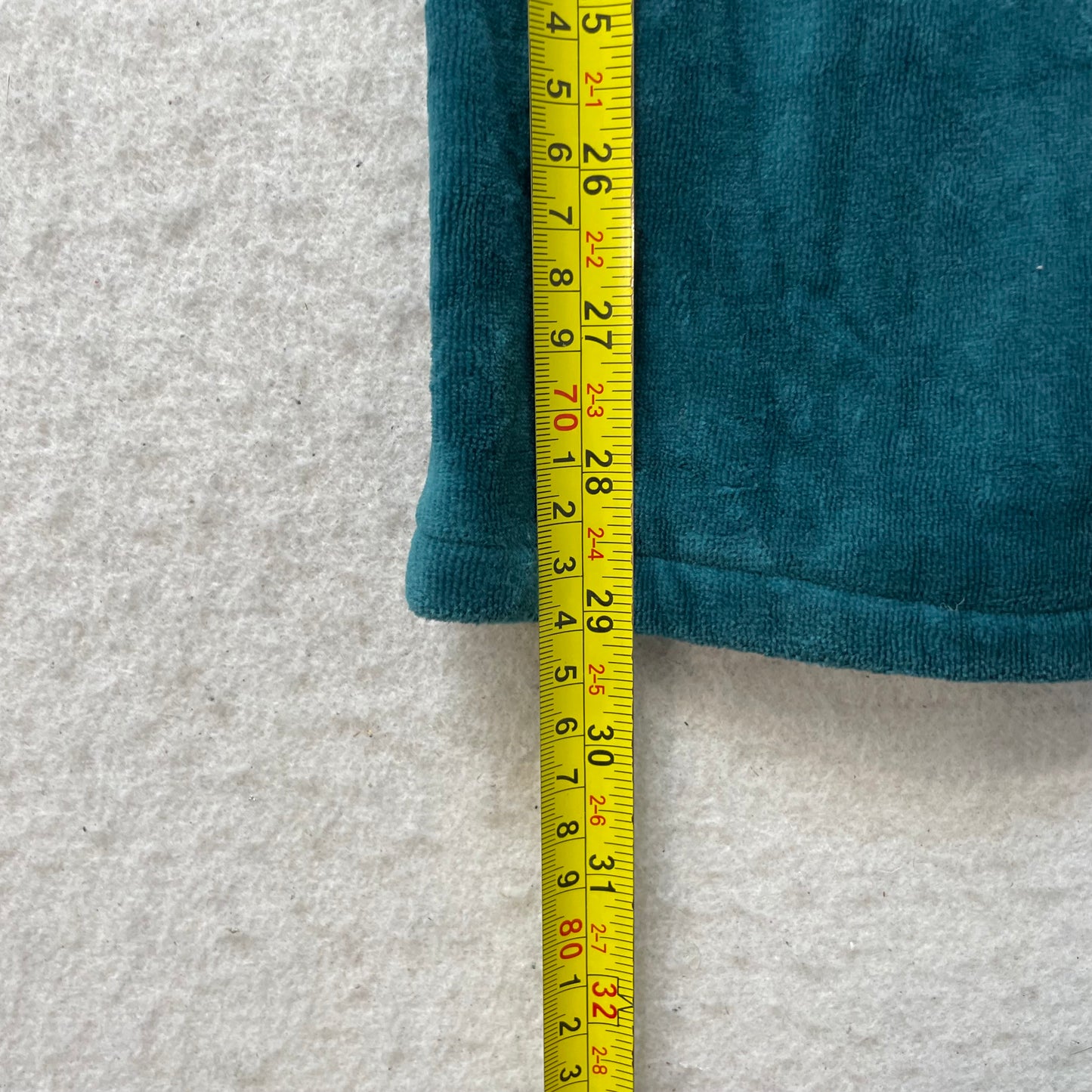 Juicy Couture Women Deep Teal Velour Flared Track Pant Flap Pocket Casual Size M