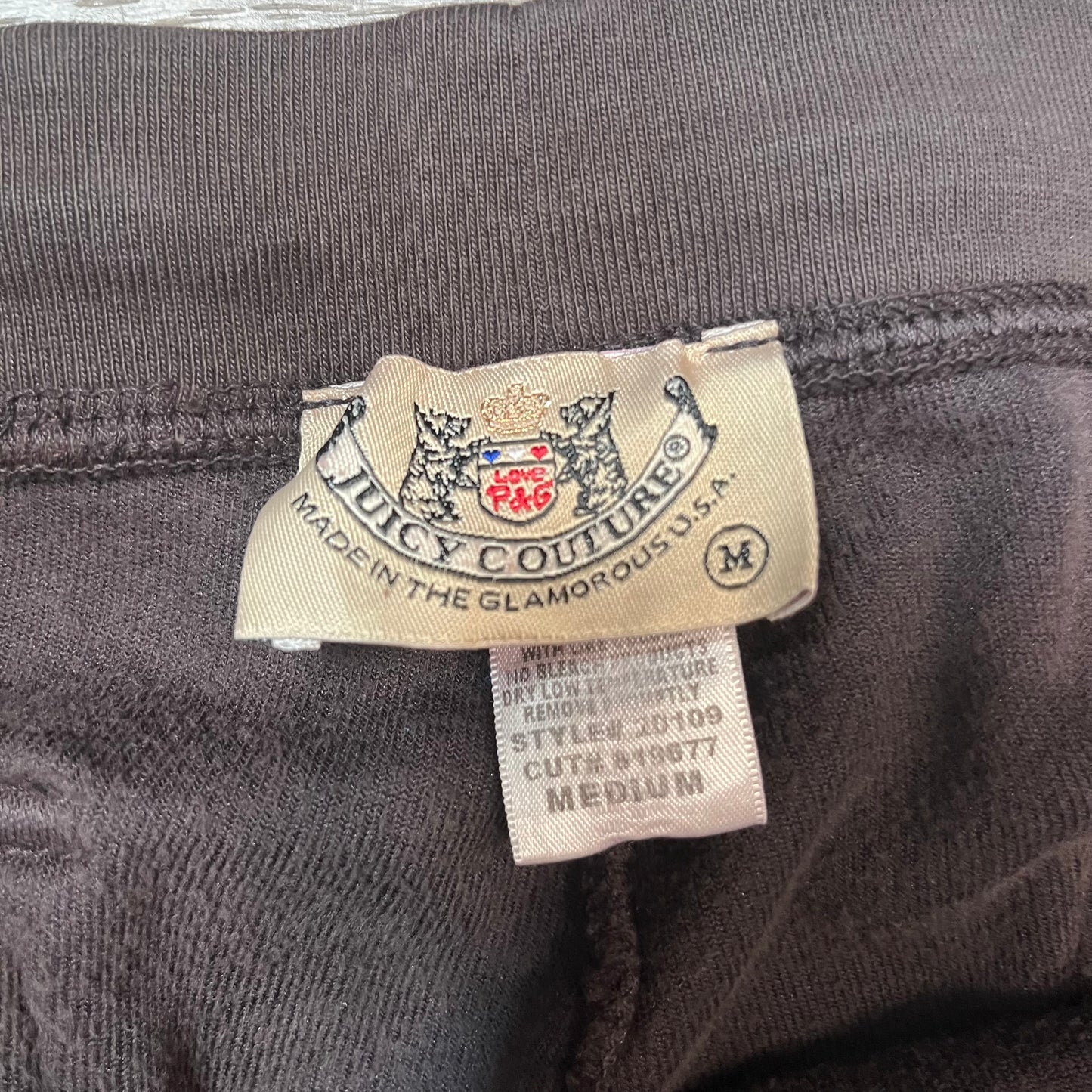 2003 Juicy Couture Chocolate Brown Velour Flared Track Pants Vintage Tag Size M