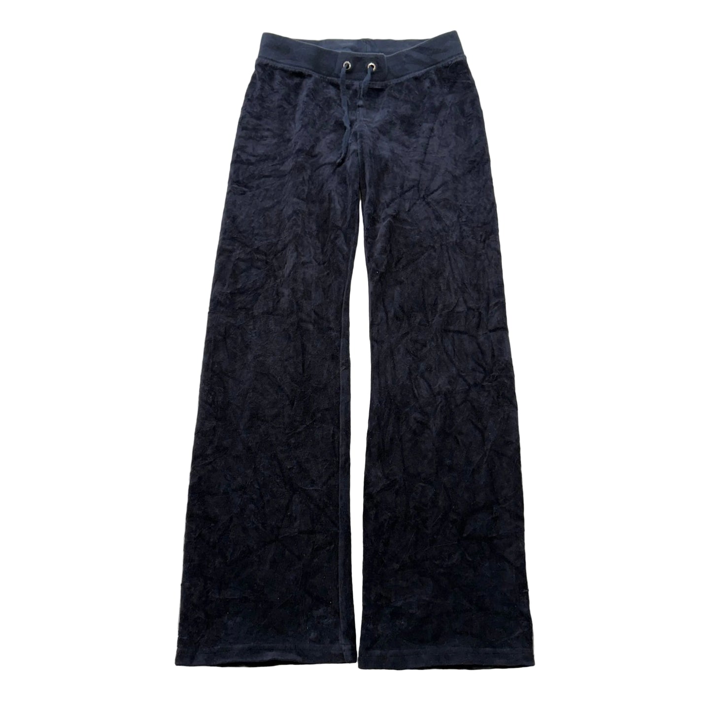 Juicy Couture Women's Navy Velour Flared Track Pant Loungewear Preppy Size 10