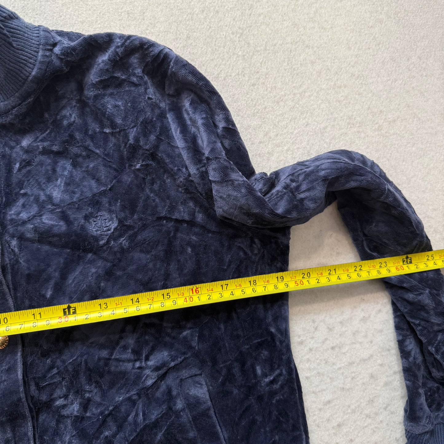 Lauren Ralph Lauren Womens Navy Gold Snaps Button Track Jacket Y2K Preppy Size M