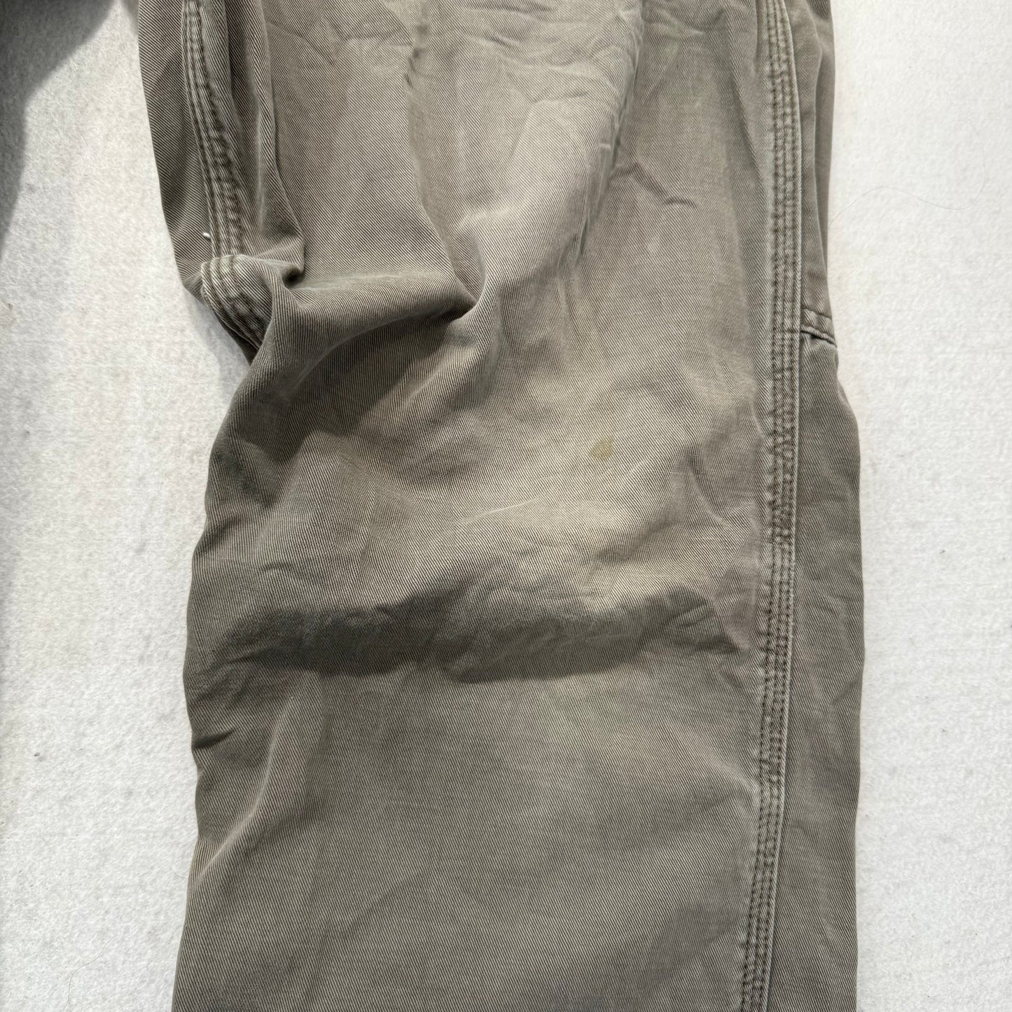 Carhartt Men's Army Green Straight Leg Dungaree Pant Utility Pockets Size 34
