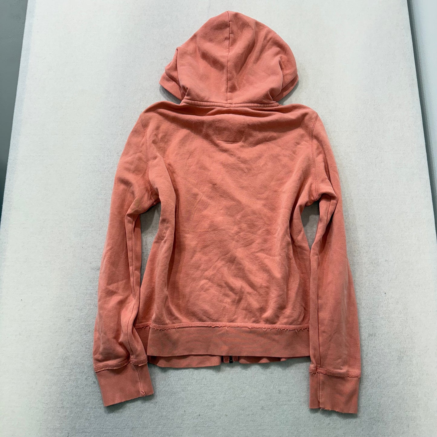 Aeropostale Salmon Pink Full Zip Hoodie Jacket Appliqué Logo Size M