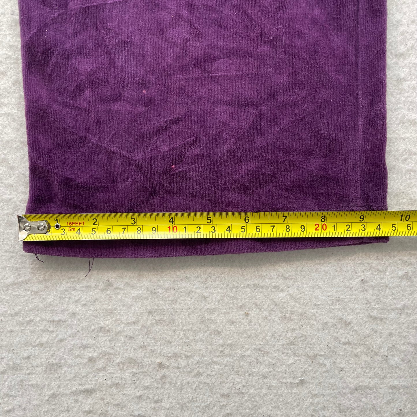 Juicy Couture Womens Deep Purple Velour Flared Leg Track Pant Drawstring Size XL