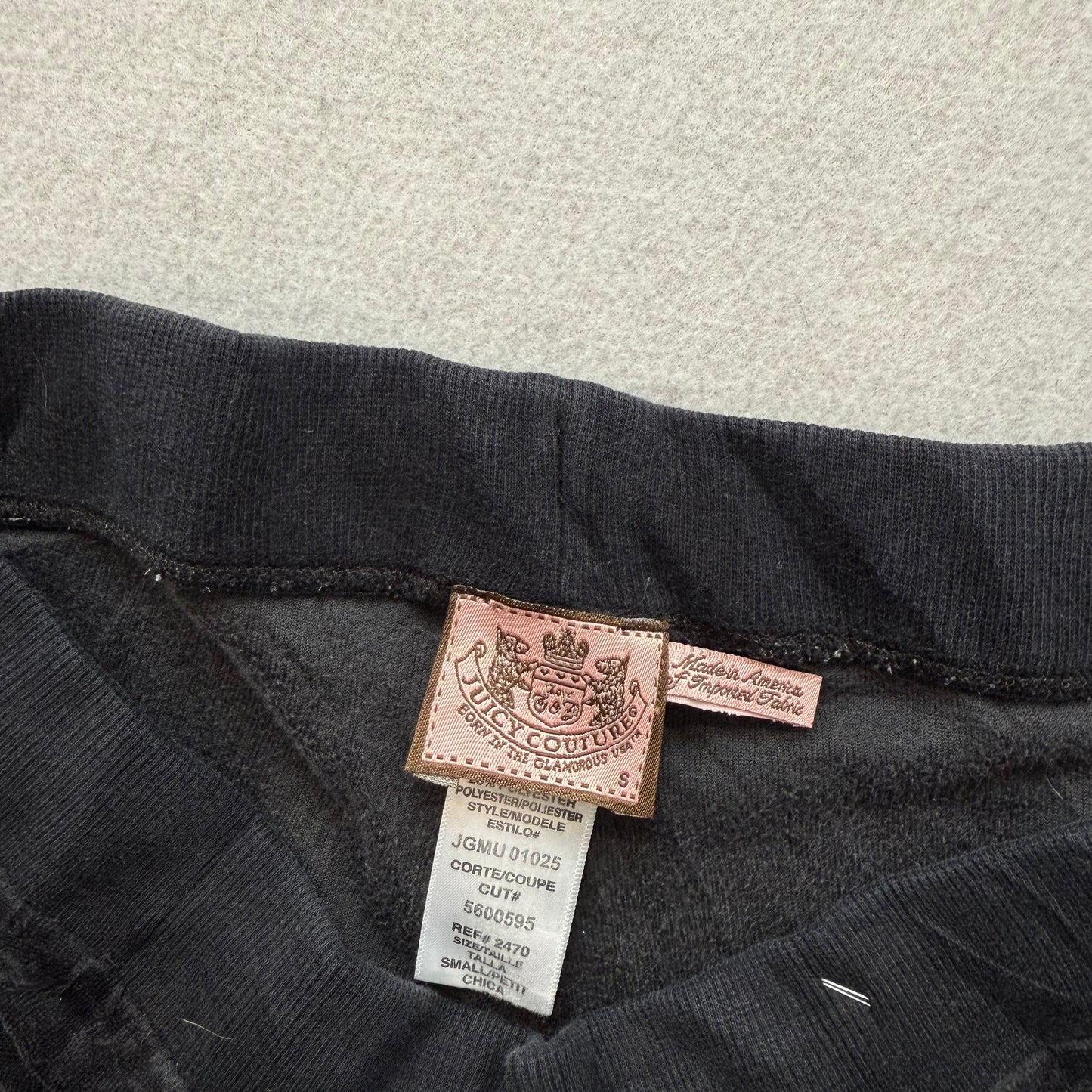 Juicy Couture Women's Black Tracksuit Set Zip Up Hoodie & Flared Pant Y2k Size S
