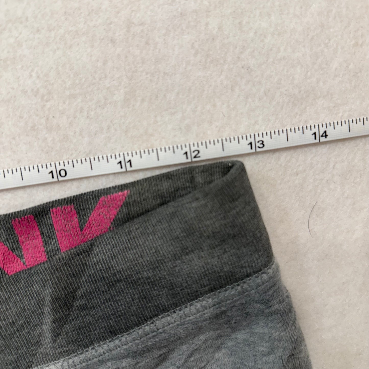 Victoria’s Secret Pink gray velour “Love Pink” flare pants size XS