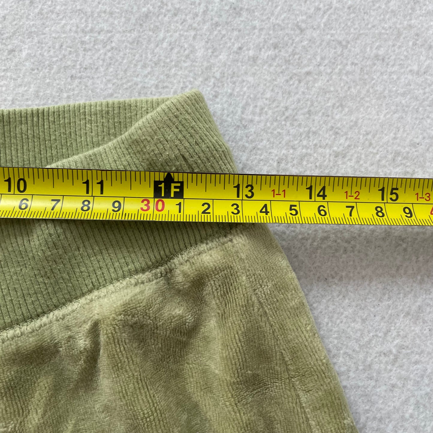 Juicy Couture Women's Olive Green Velour Flared Leg Track Pant Drawstring Size S