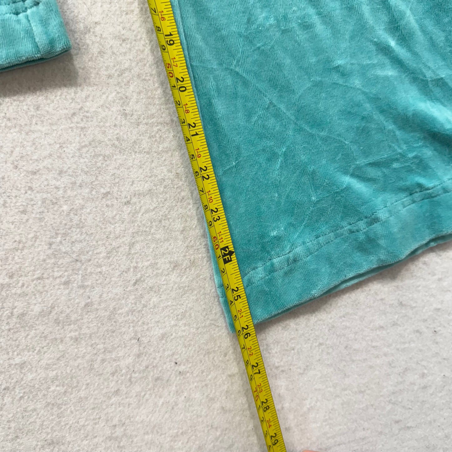 Juicy Couture Womens Turquoise Velour Flared Track Pant Snap-Flap Pockets Size M