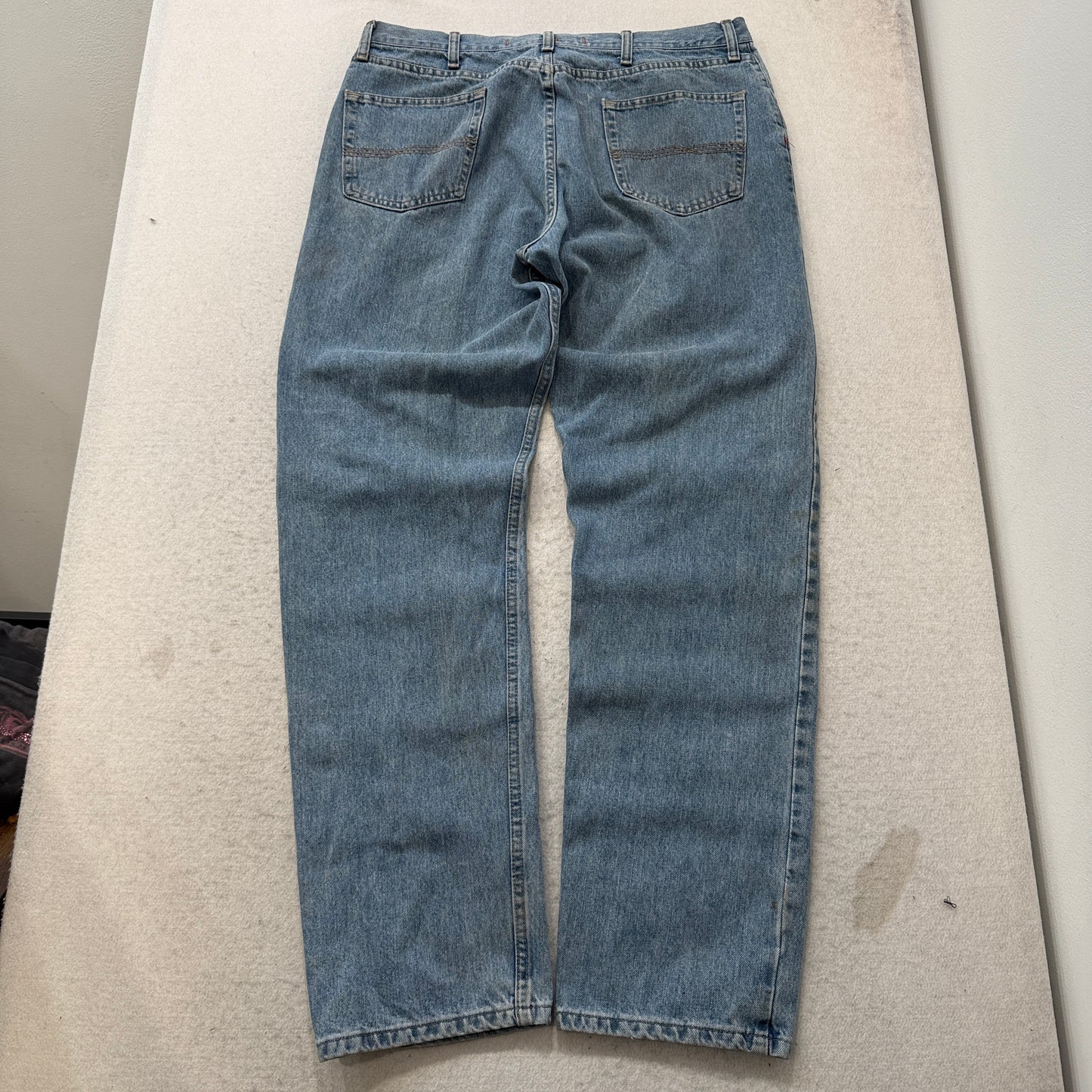 Bailey's Point Men's Blue Regular Fit Denim Jeans Zip-Fly Mid Rise Size 38x34