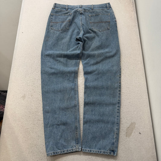Bailey's Point Men's Blue Regular Fit Denim Jeans Zip-Fly Mid Rise Size 38x34