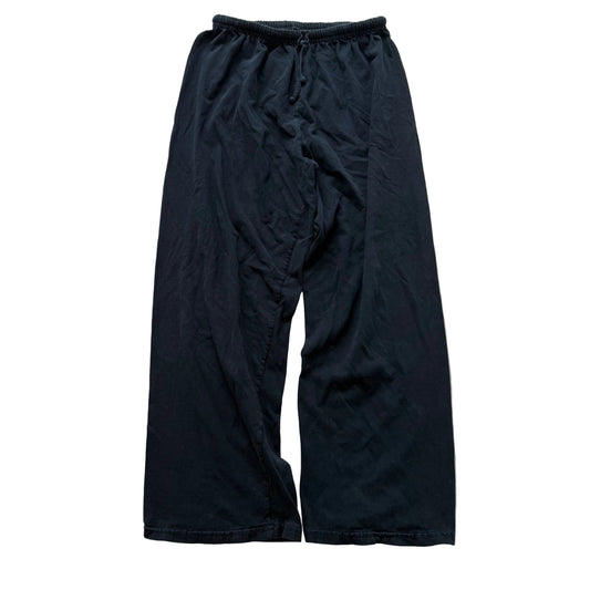 Russell Athletic Women's Black Wide Leg Trouser Pants Drawstring Mid Rise Size M
