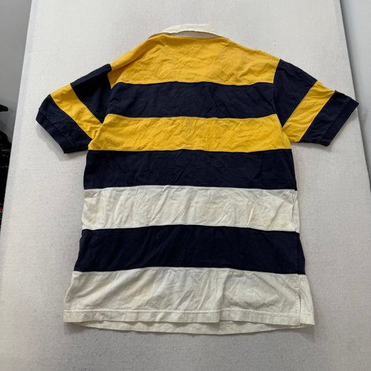 Chaps Ralph Lauren Men Multicolor Striped Cotton Polo Shirt Short Sleeves Size L