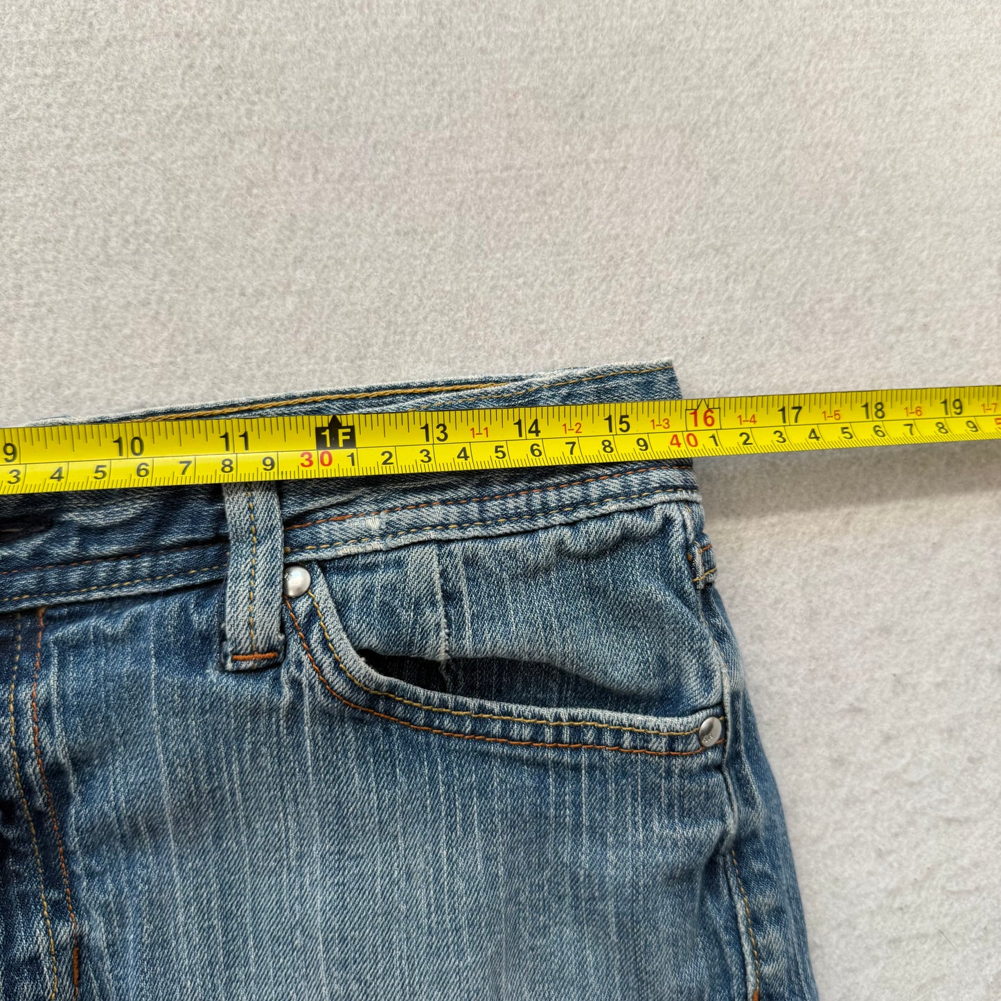 Gap Jeans Women's Blue Denim Straight Cut Mini Skirt Pockets Button Fly Size 8