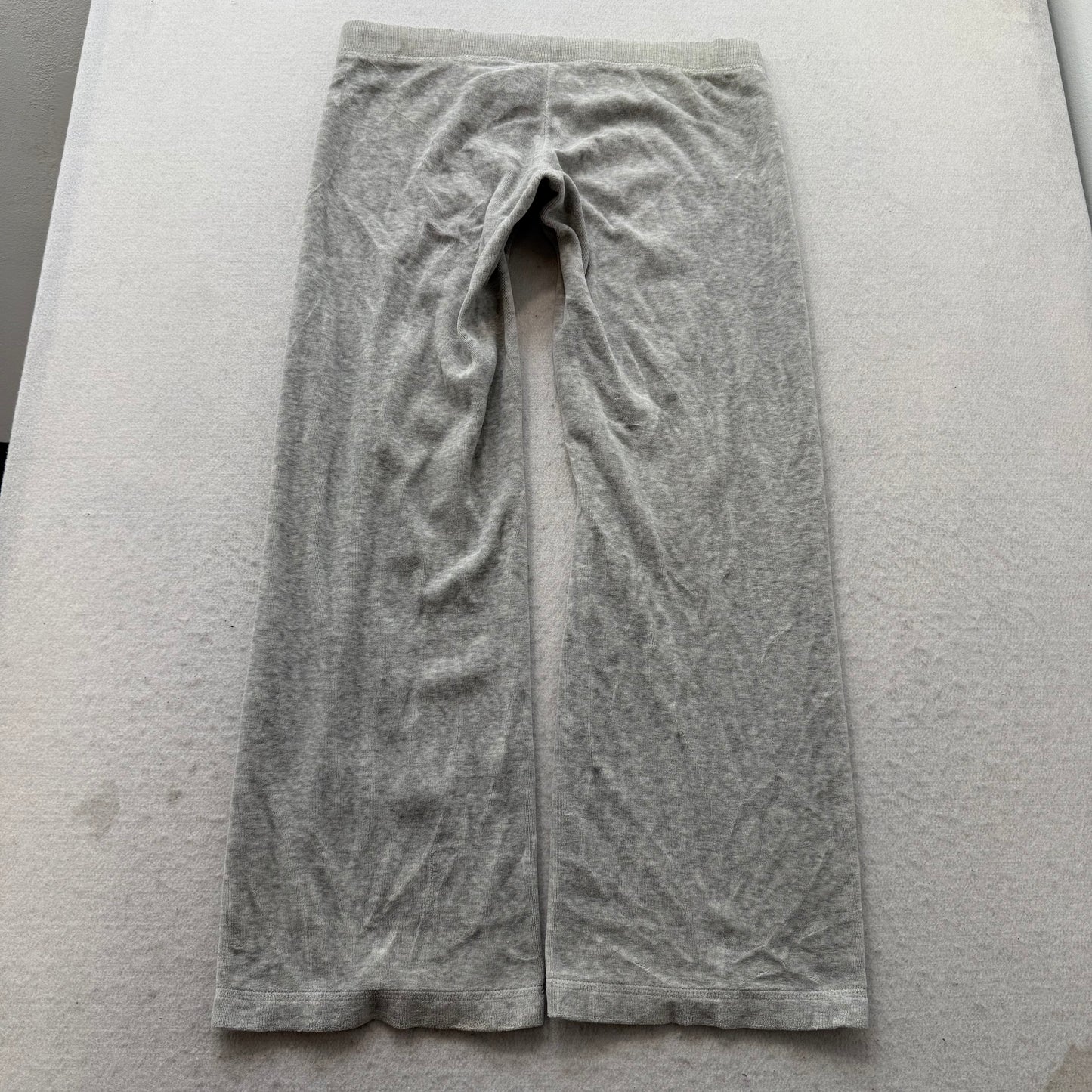 Vtg Juicy Couture Women's Heather Grey Velour Tracksuit Set Hoodie & Pant Size S
