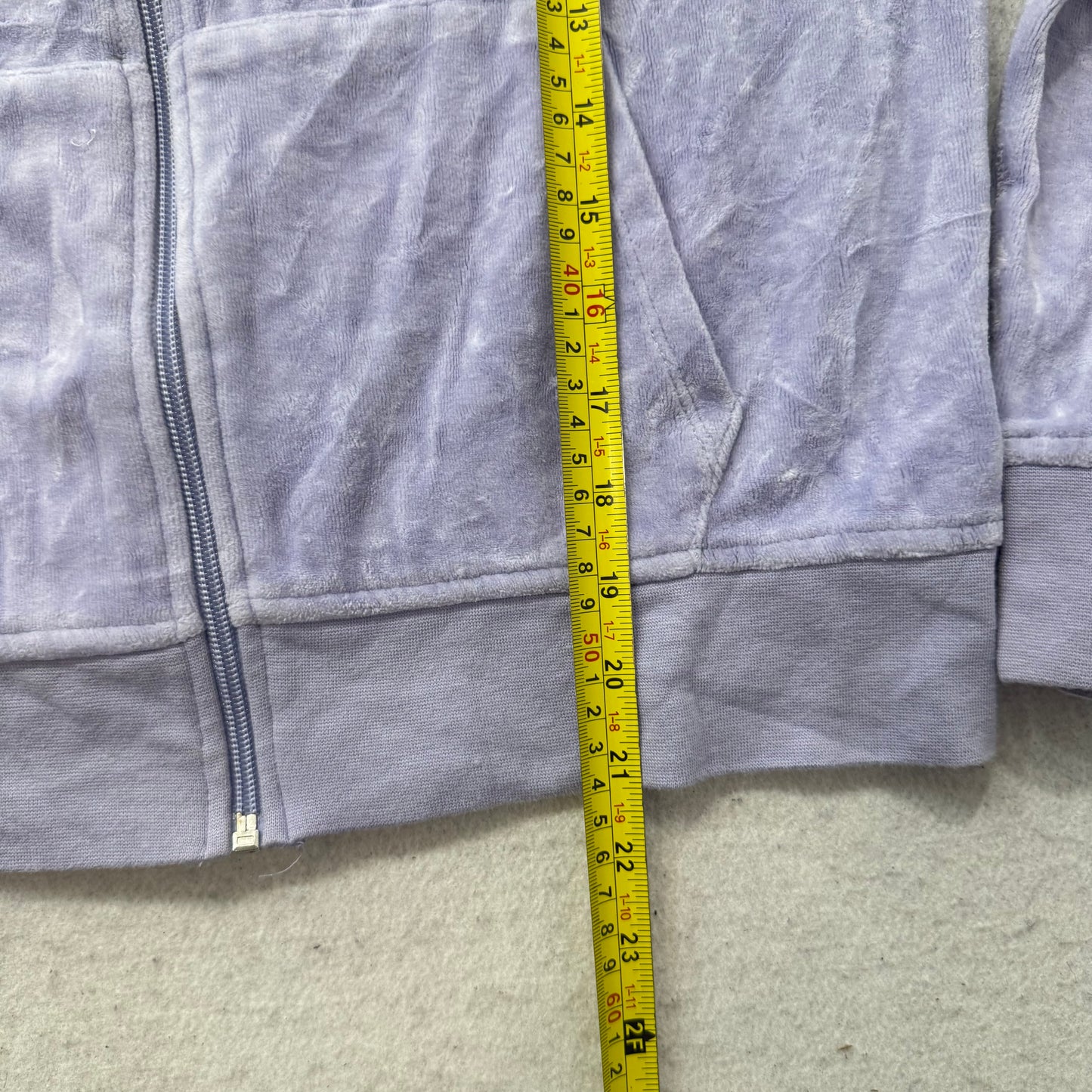 Juicy Couture Women's Lavender Velour Zip Up Hoodie Loungewear Preppy Y2K Size M