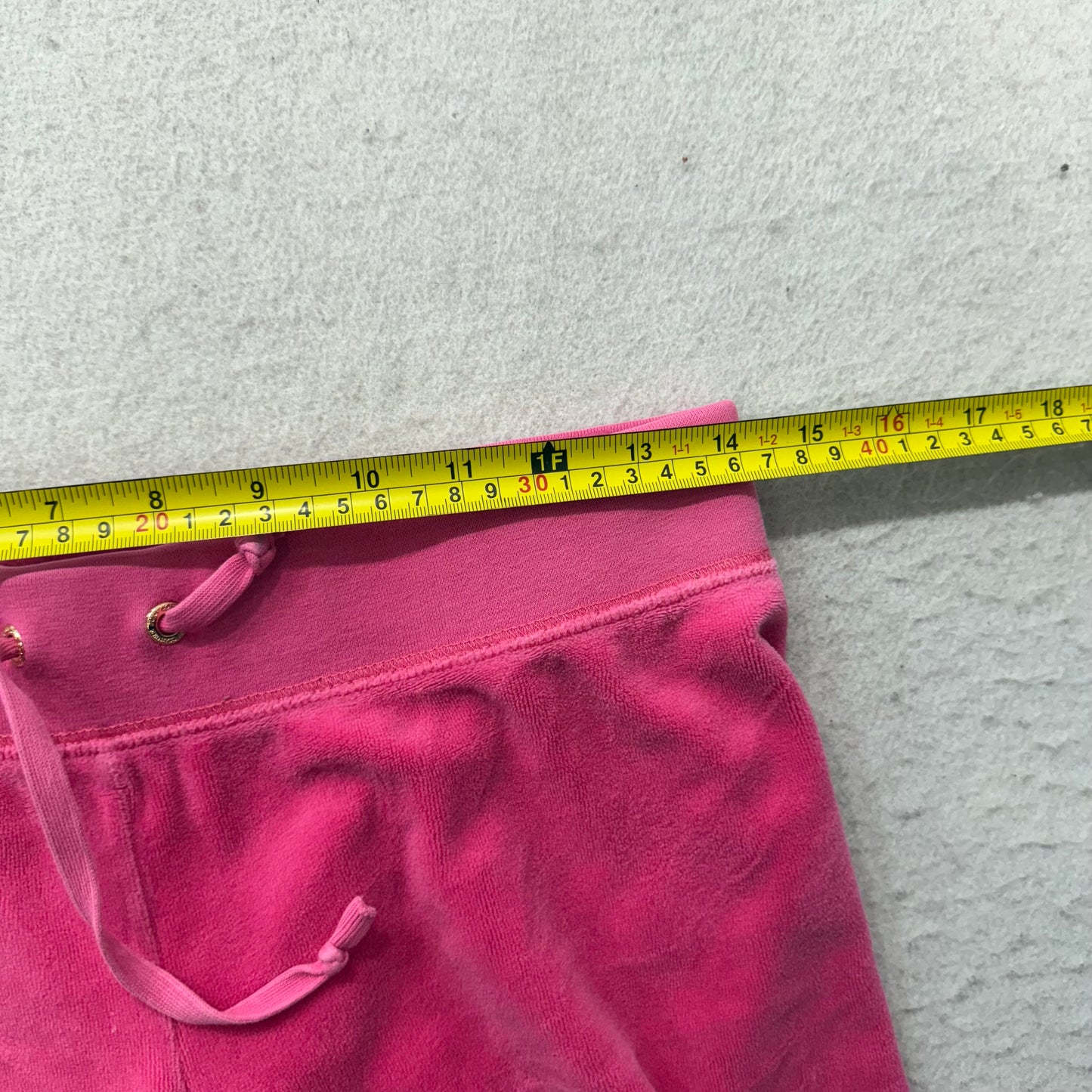 Vintage Juicy Couture Women Hot Pink Velour Flared Track Pants Loungewear Size S