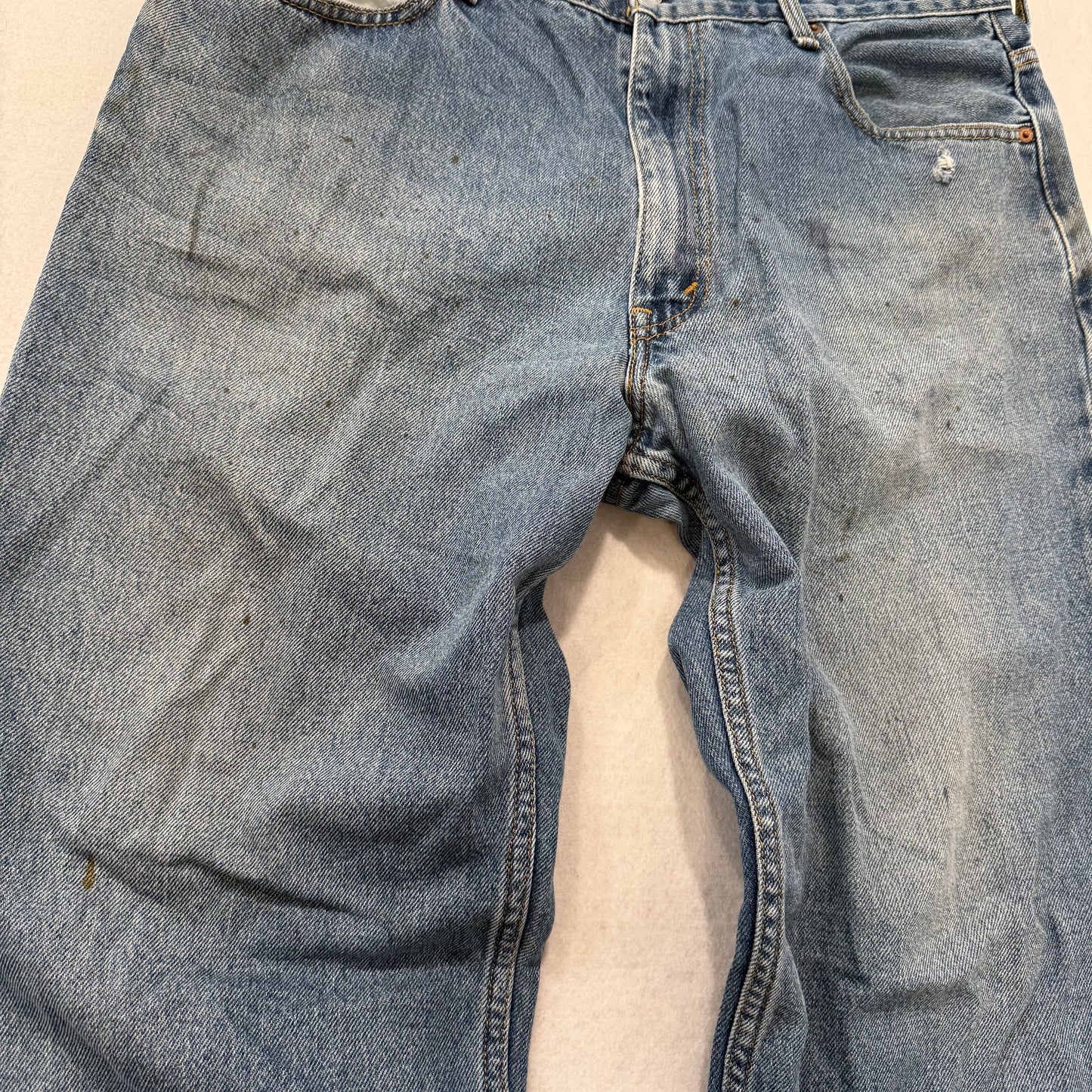 Levi’s 550 Relaxed Fit Blue Denim Jeans Mid Rise Made in Mexico Size 36
