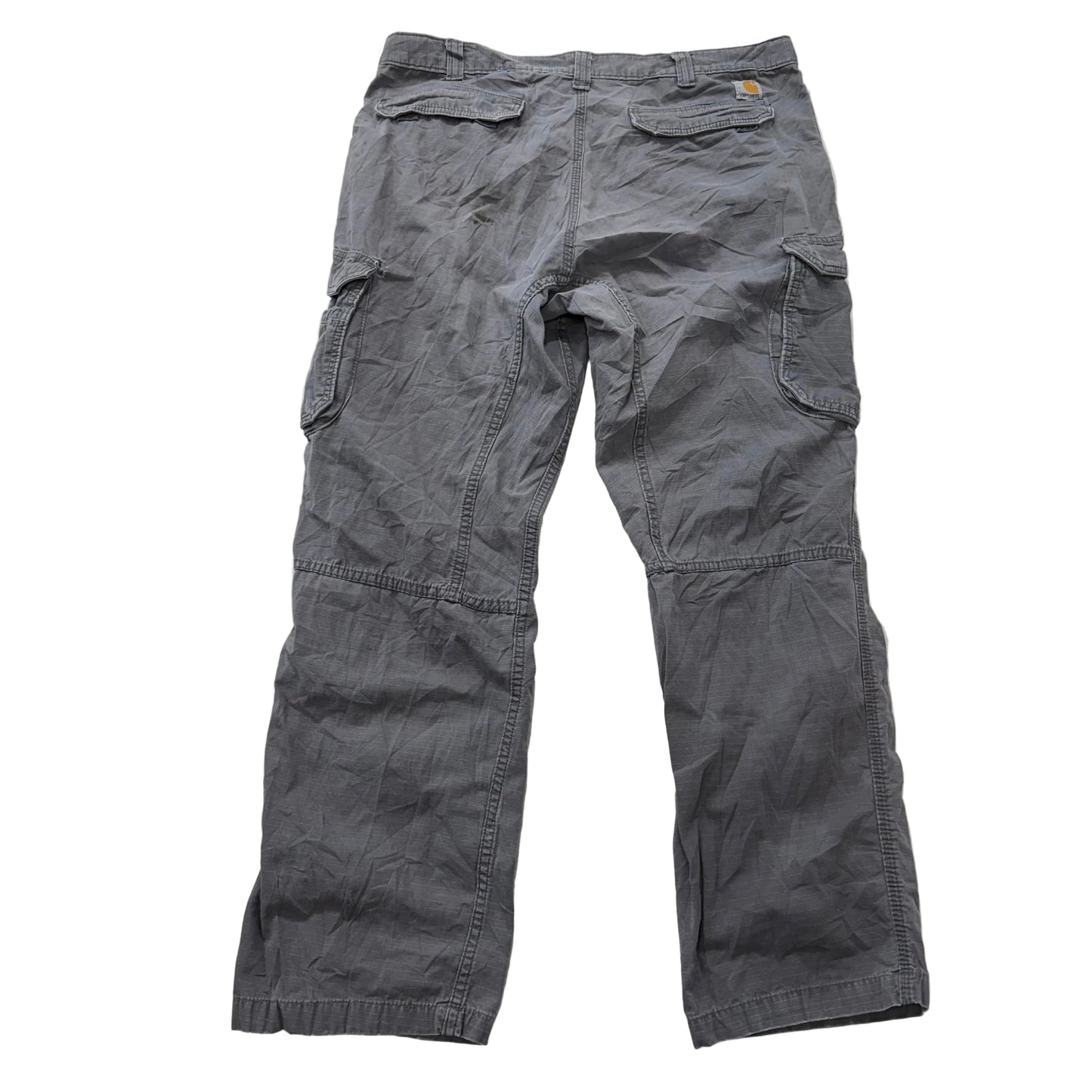 Carhartt Gray Cotton Cargo Pants Zipper Pockets Utility Workwear Size 40x32