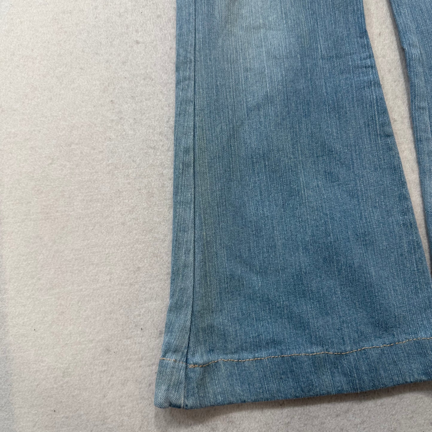 Gap Long and Lean Women's Blue Denim Slim Bootcut Jeans Embroidered Rose Size 14