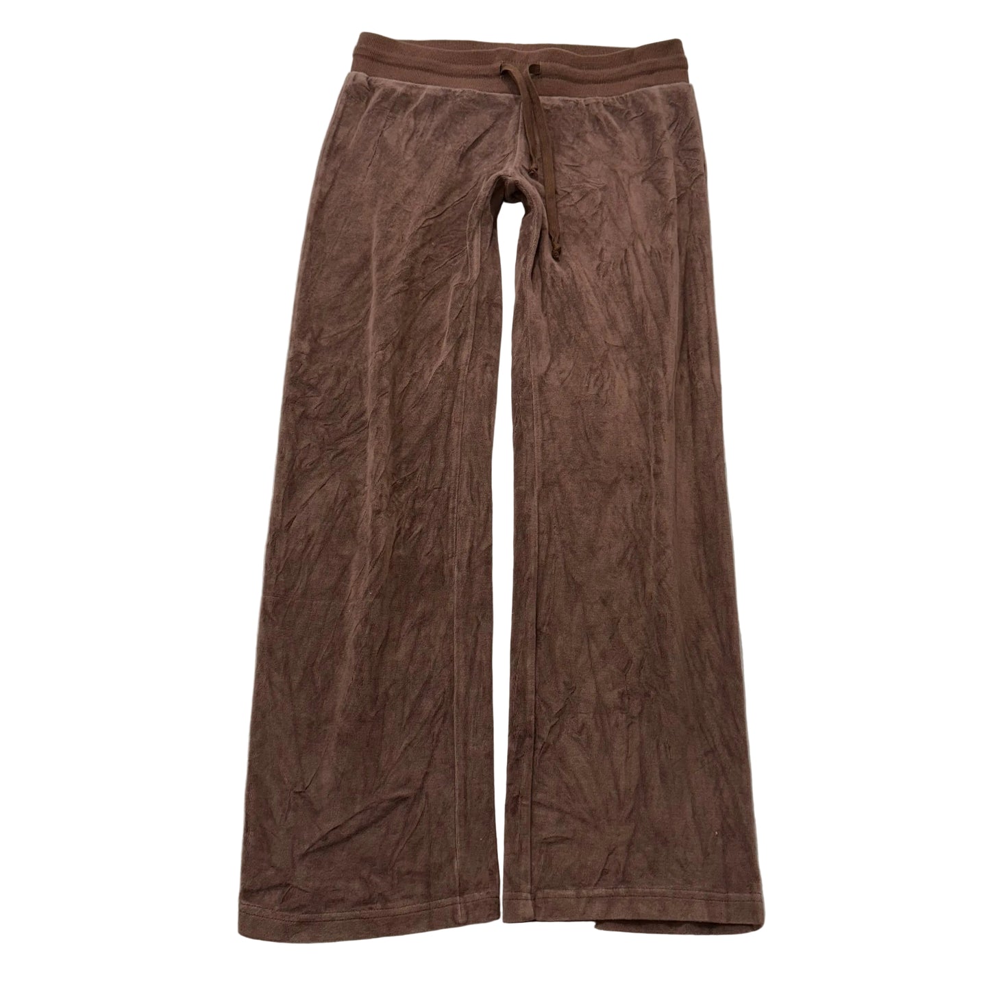 Vintage Juicy Couture Women's Chestnut Brown Velour Flared Track Pant Y2K Size S