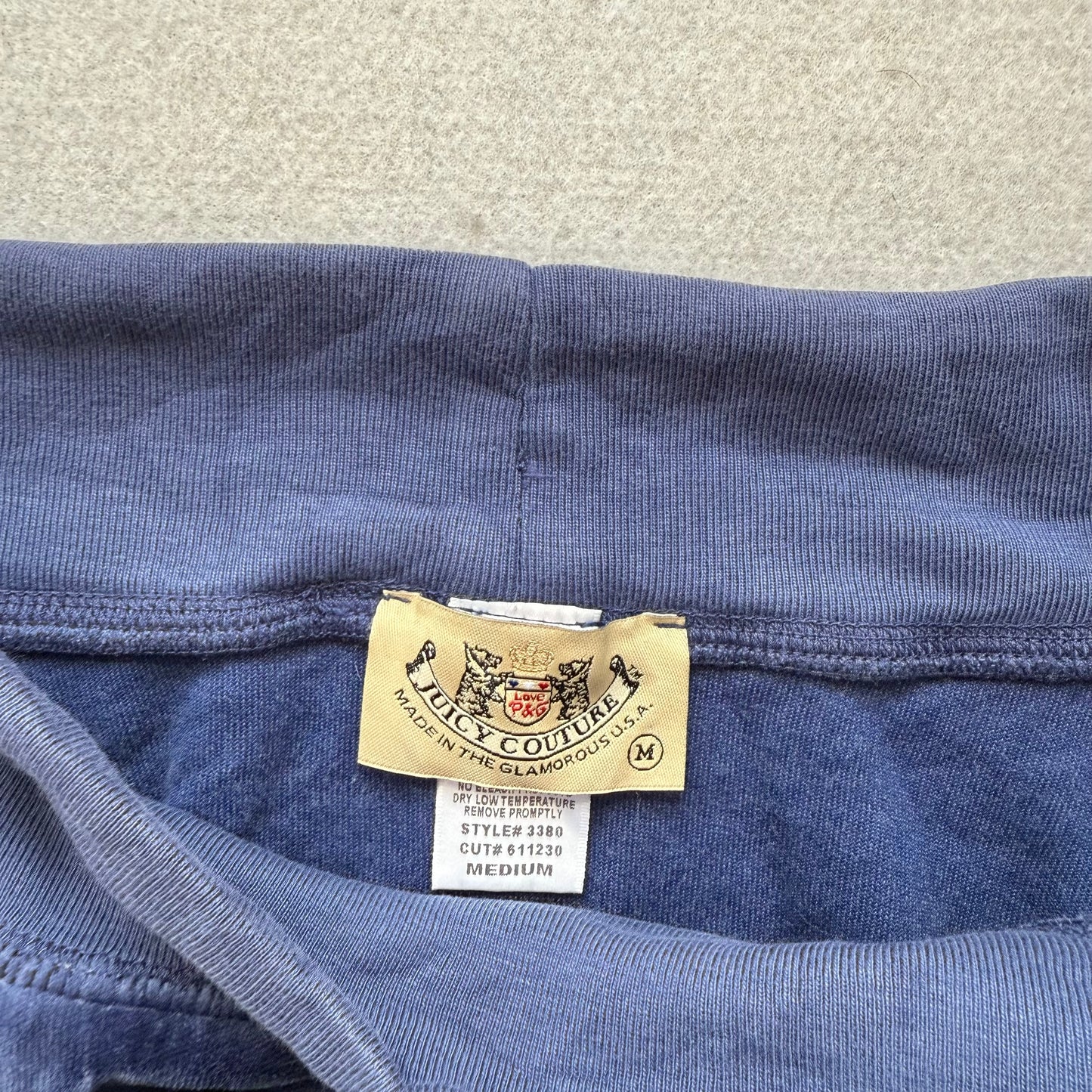 2003 Vintage Juicy Couture Women Navy Velour Tiered Mini Skirt Drawstring Size M