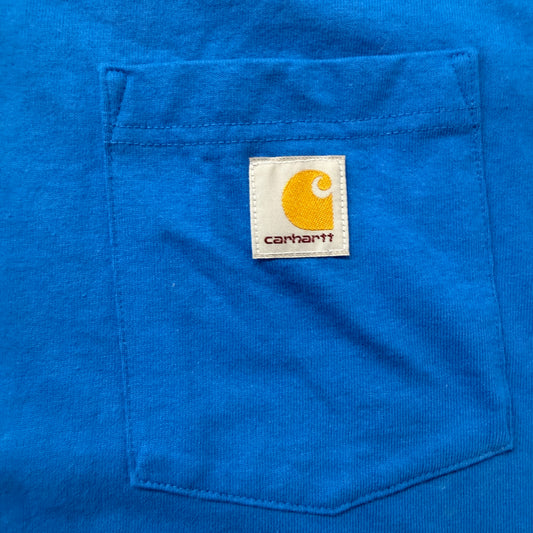 Carhartt Men's Cobalt Blue Cotton Blend T-Shirt Short Sleeve Loose Fit Size M