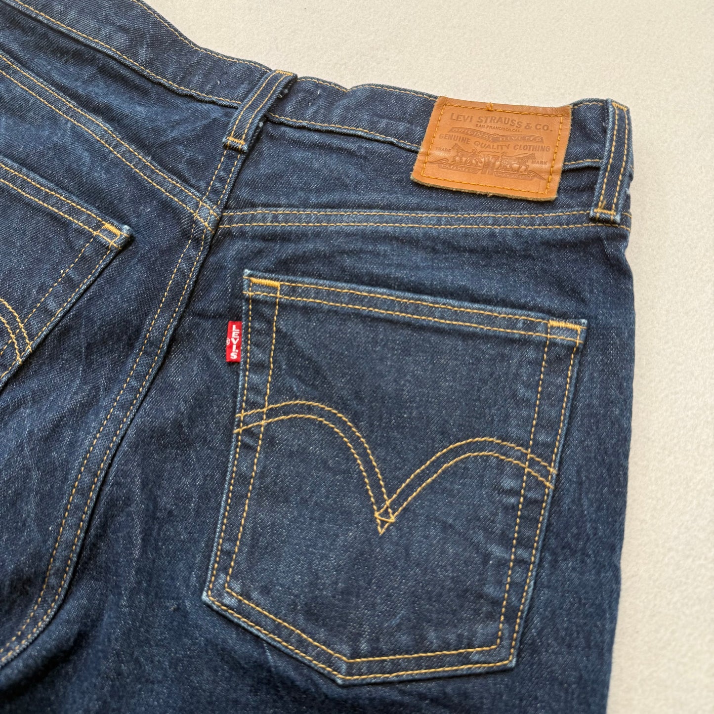 Levi's Women's Blue Denim Ribcage Bootcut Jeans High Rise Dark Wash Size 28