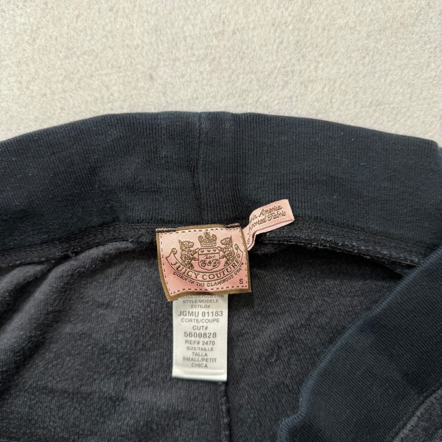 Vintage Juicy Couture Women's Black Velour Flared Track Pant Loungewear Size S