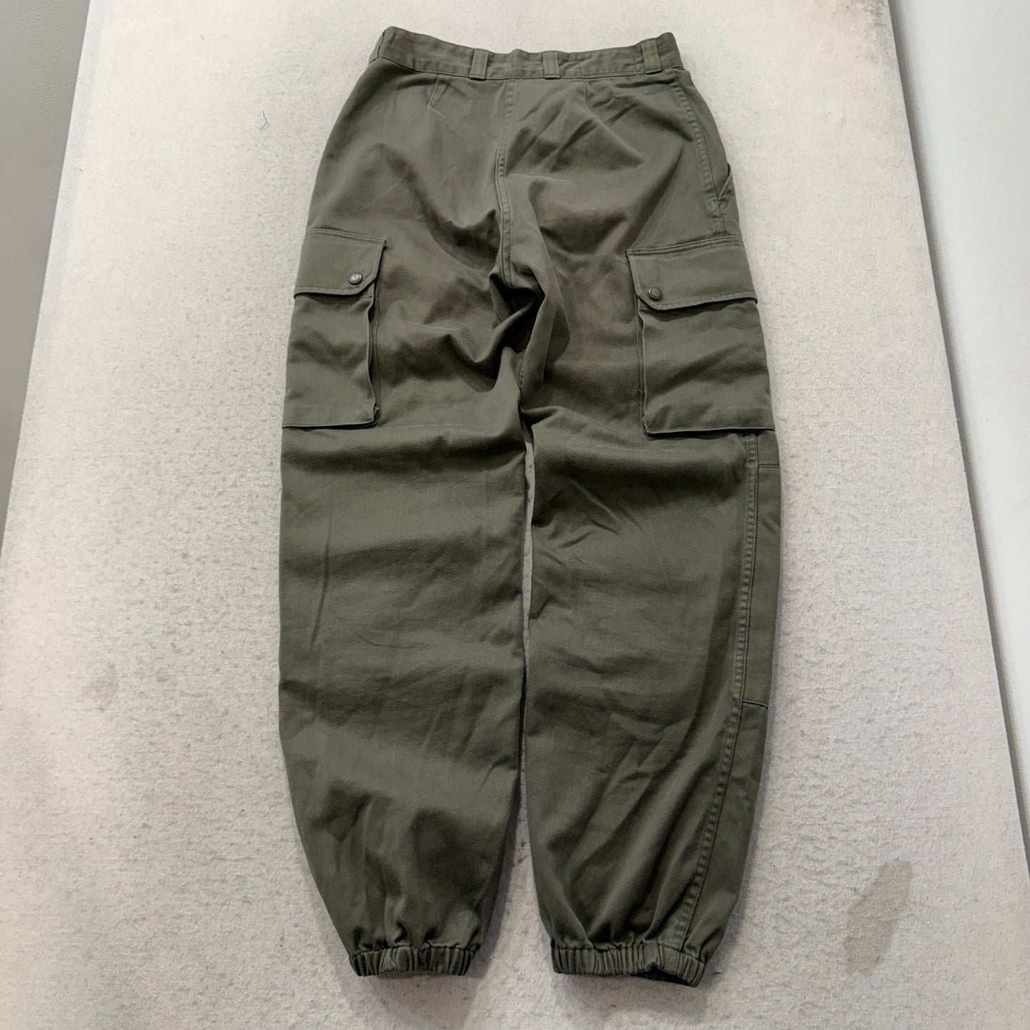 Vintage 1988 French Military F2 Men's Olive Field Pants Pockets Zip-Fly Size 72L