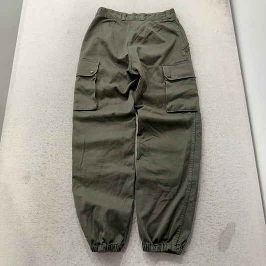Vintage 1988 French Military F2 Men's Olive Field Pants Pockets Zip-Fly Size 72L