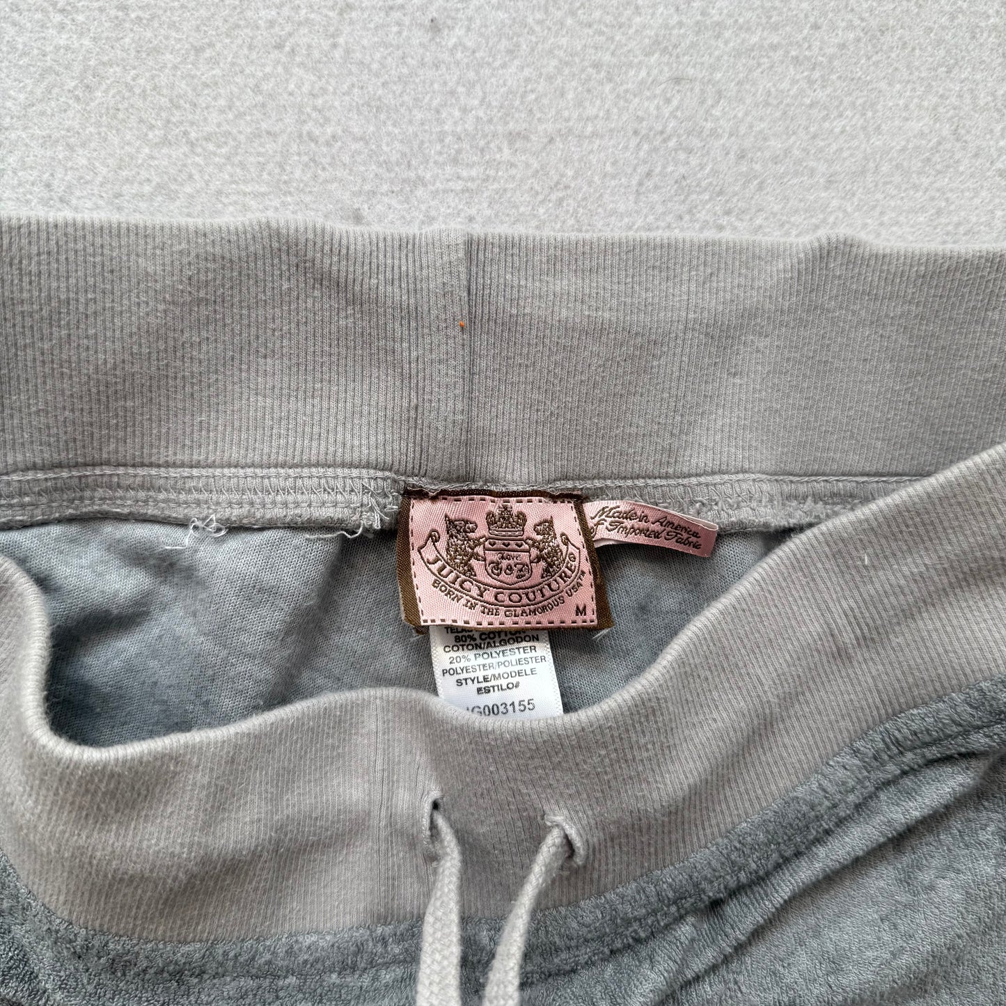 Juicy Couture Women's Heather Gray Terrycloth Flare Track Pant Loungewear Size M