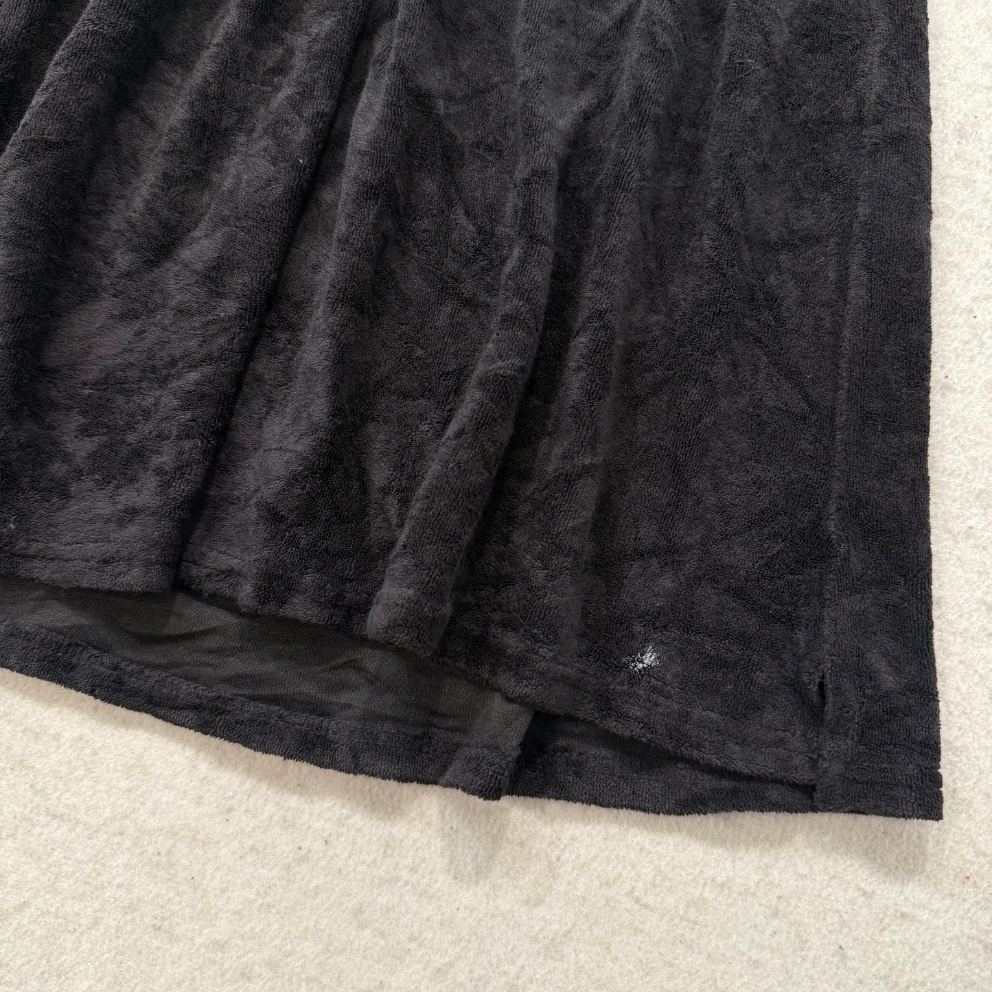 Juicy Couture Women Black Terry Cloth Smocked Tube Dress Strapless Casual Size M