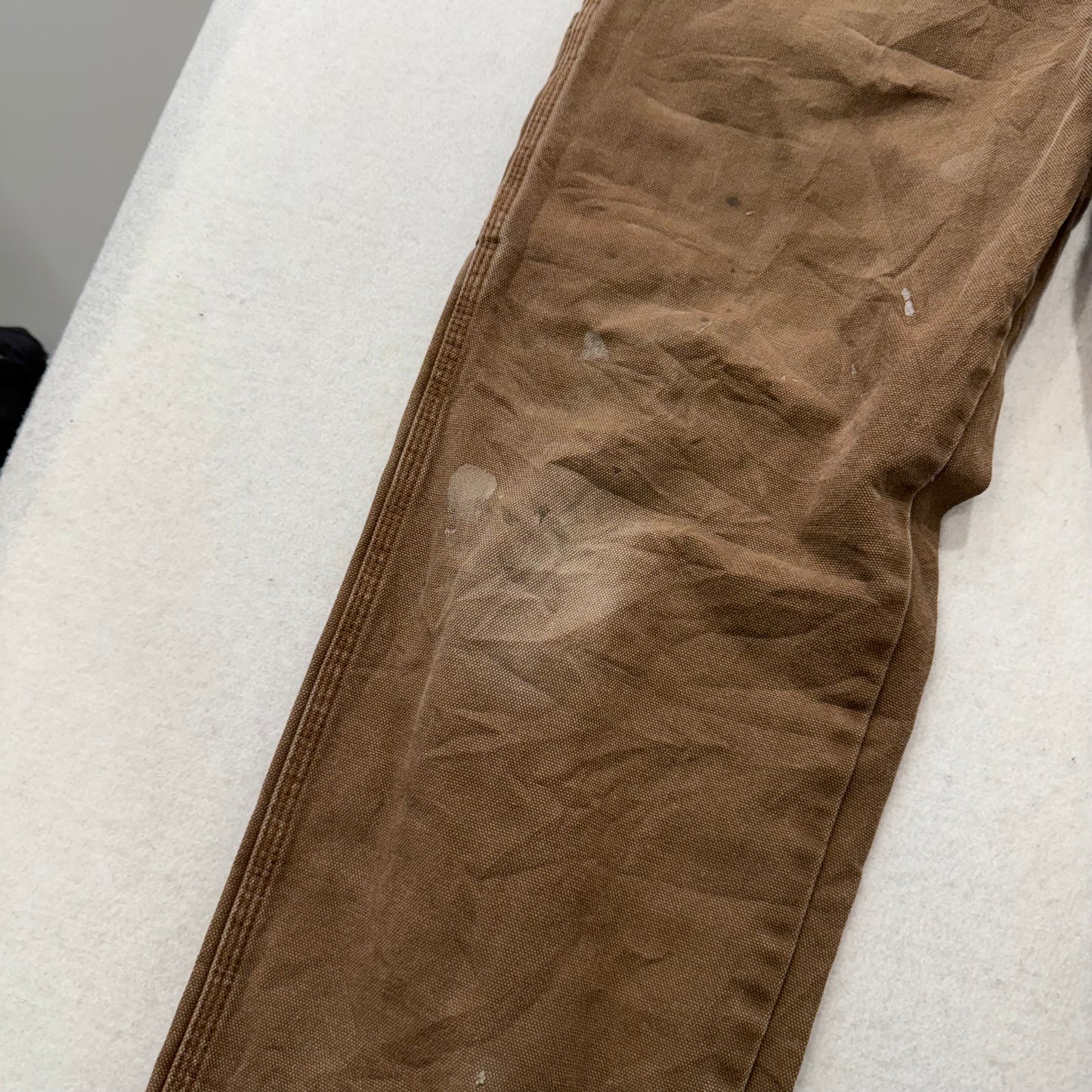 Dickies Men's Brown Canvas Carpenter Pants Workwear Straight Leg Size 32 x 32