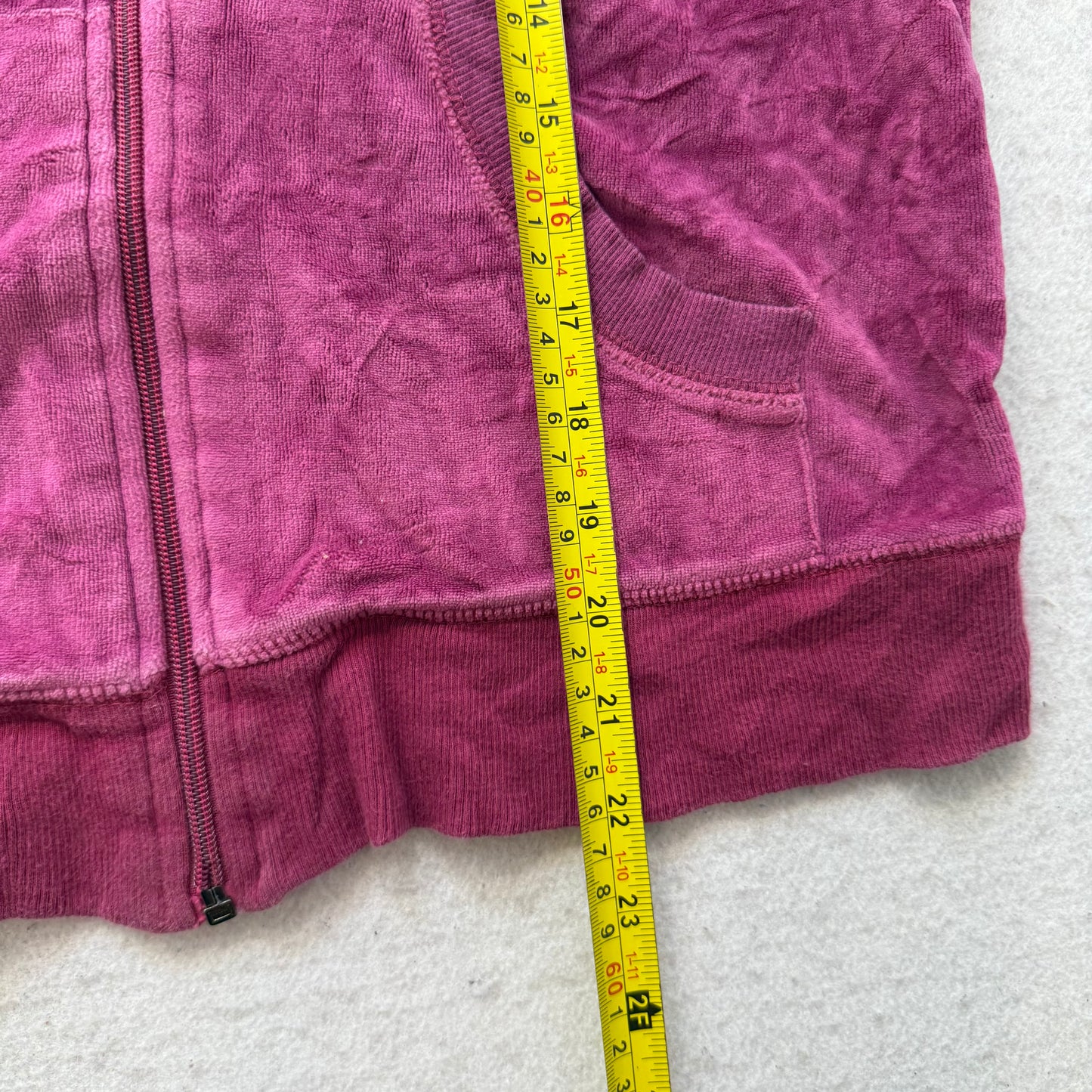 Vintage Juicy Couture Women's Dark Fuchsia Velour Zip-Up Track Jacket Y2K Size S